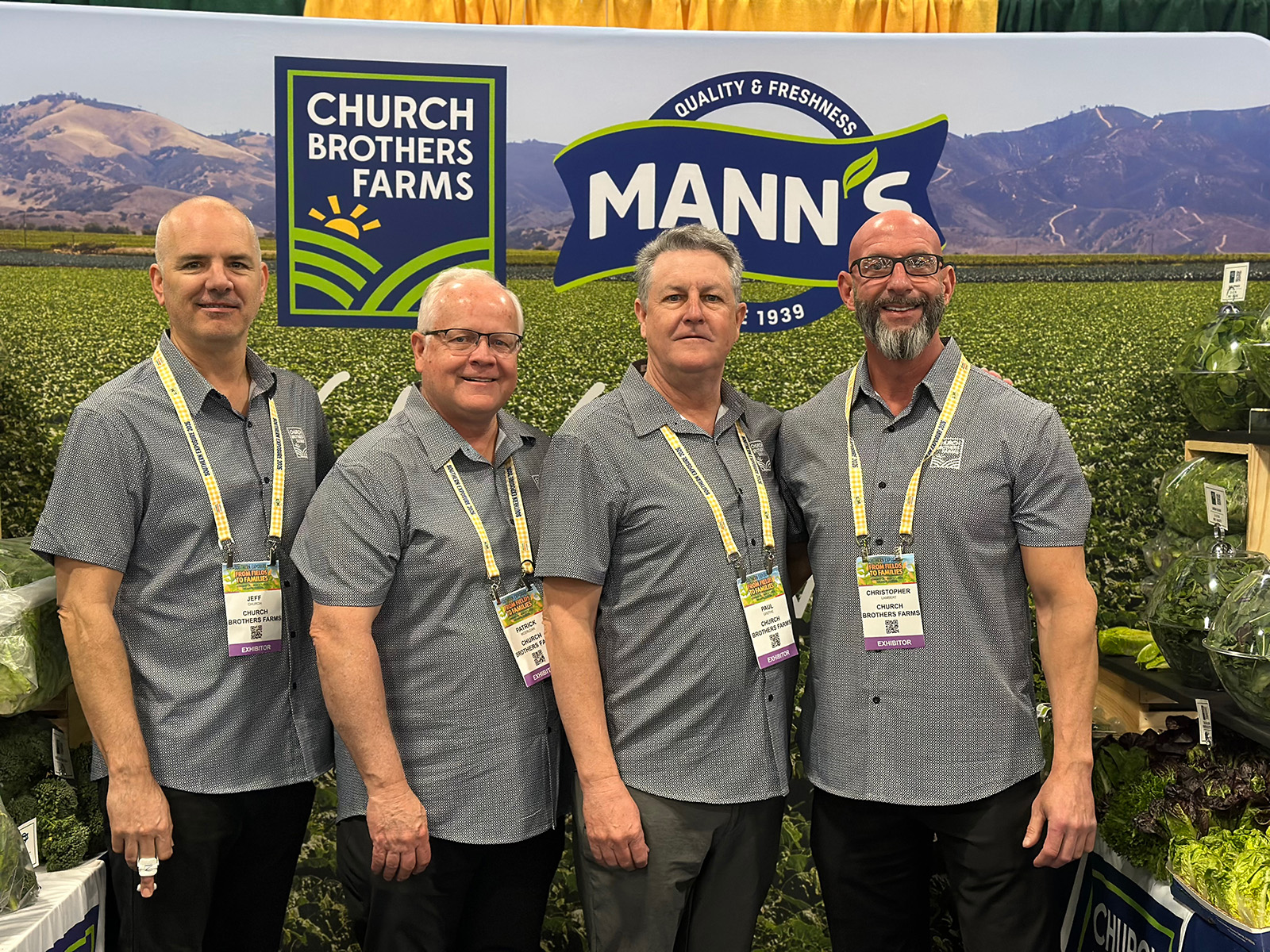 Jeff Church, Patrick Mcerlean, Paul Grothe and Christopher Lambert of Church Bros. Farms.