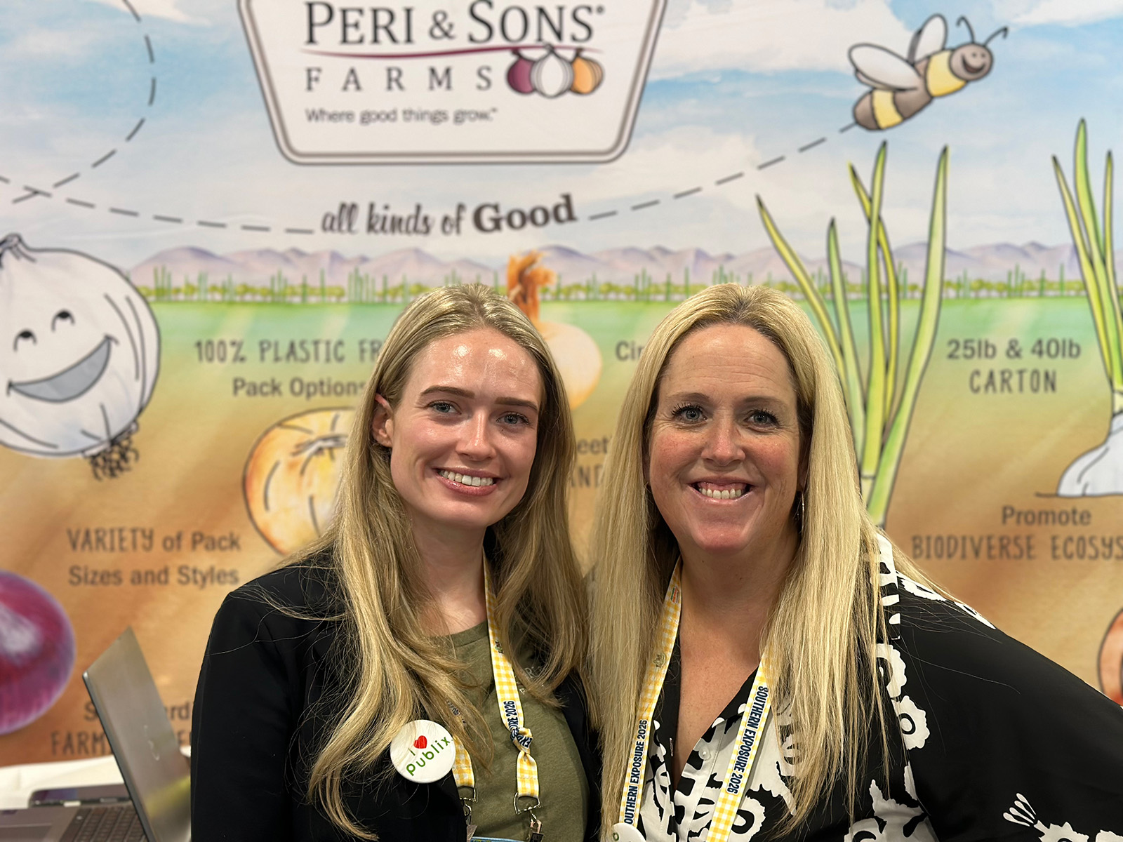Samantha Young and Denise Fischer of Peri & Sons Farms.