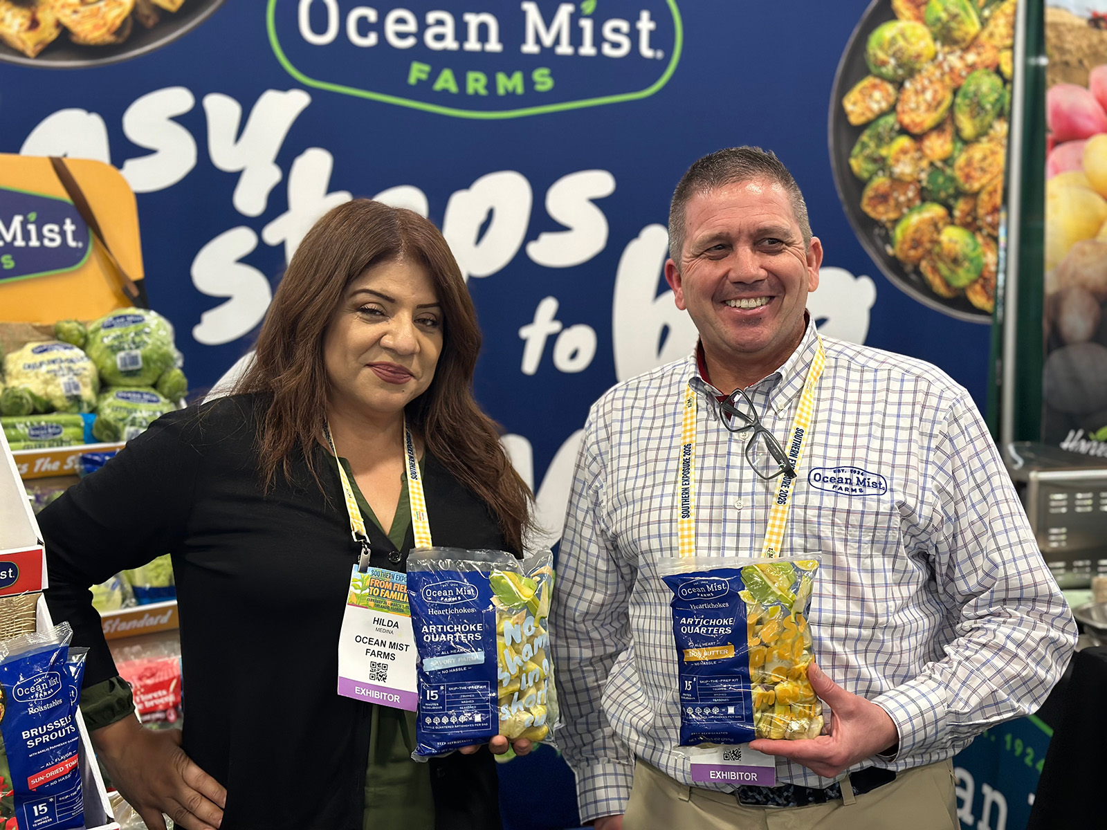 Hilda Medina and Jeff Hutterer of Ocean Mist Farms.