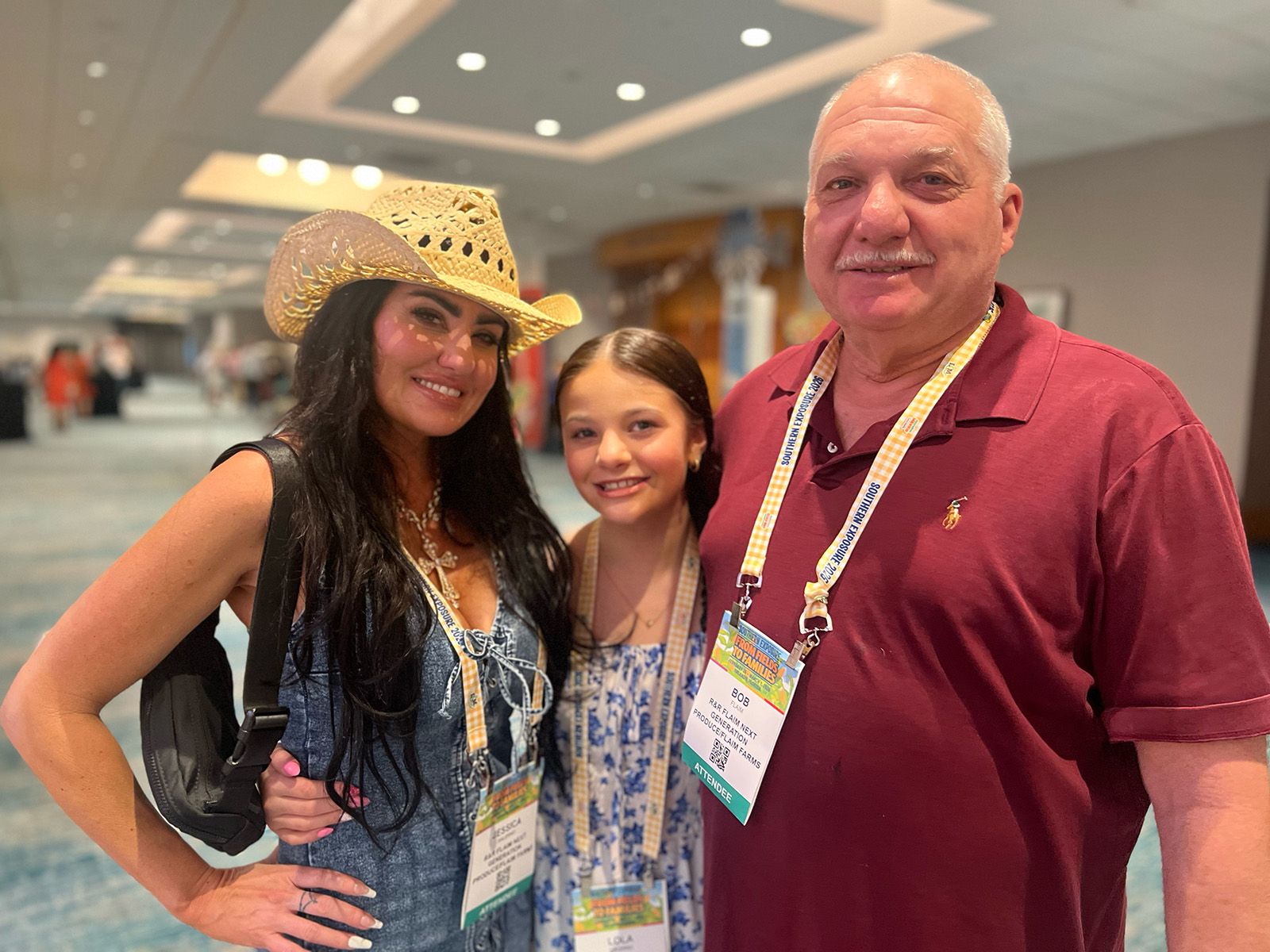 Jessica Salerno, Lola Salerno and Bob Flaim of R&R Flaim Next Generation Produce.