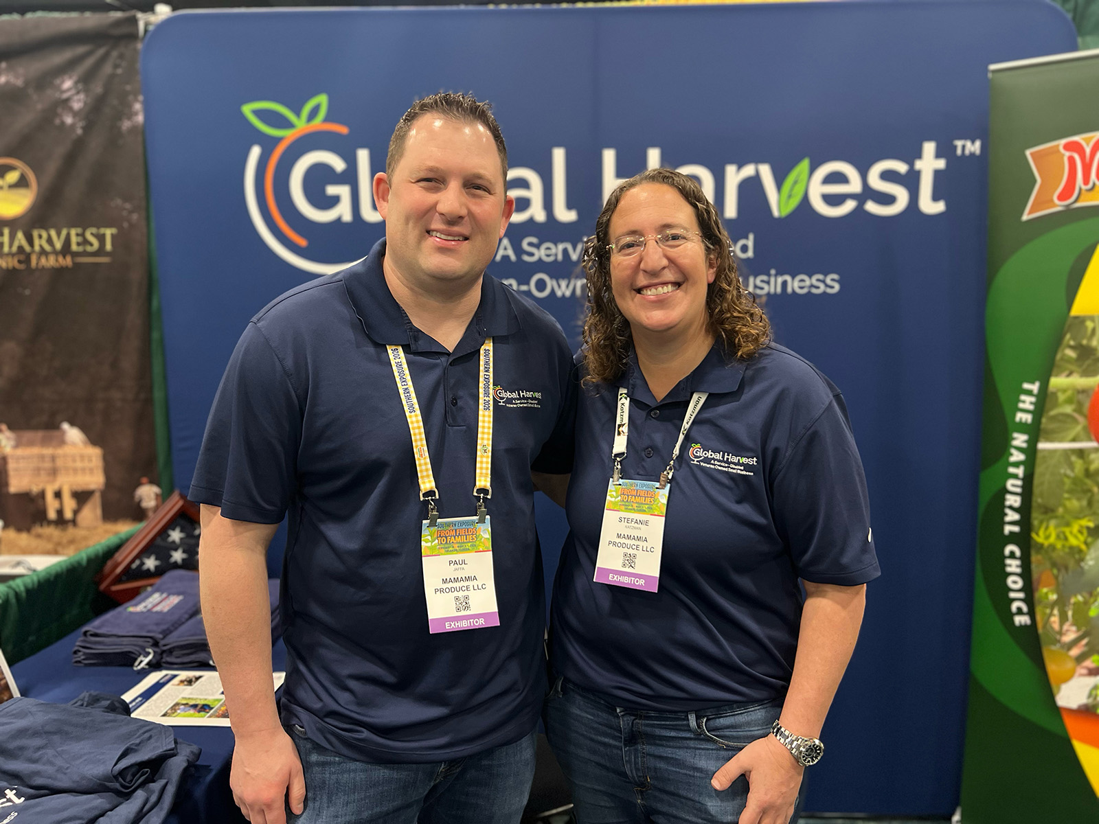 At the Global Harvest booth were Paul Jaffa and Stefanie Katzman.