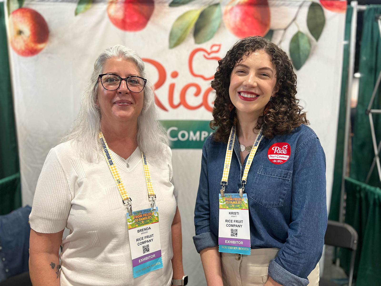 Brenda Briggs and Kristi Kraft of Rice Fruit Co.