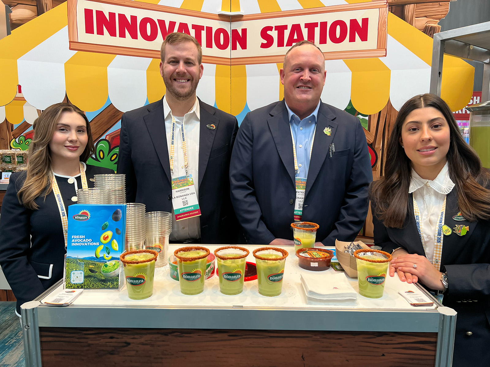 At the La Bonanza booth offering refreshing avocado lemonade were Daiana Quintero, Harrison Gordon, Patrick McGinnis and Valeria Villaseñor.