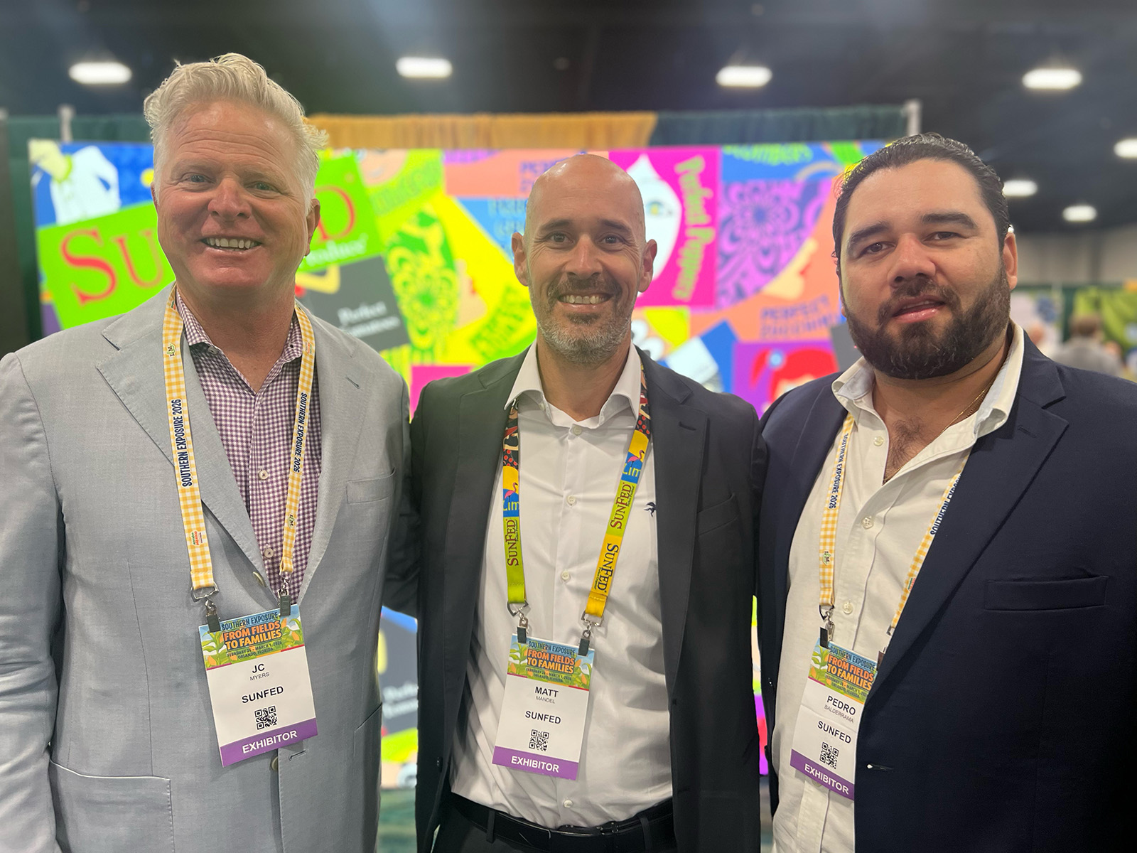 JC Myers, Matt Mandel and Pedro Balderrama of SunFed.