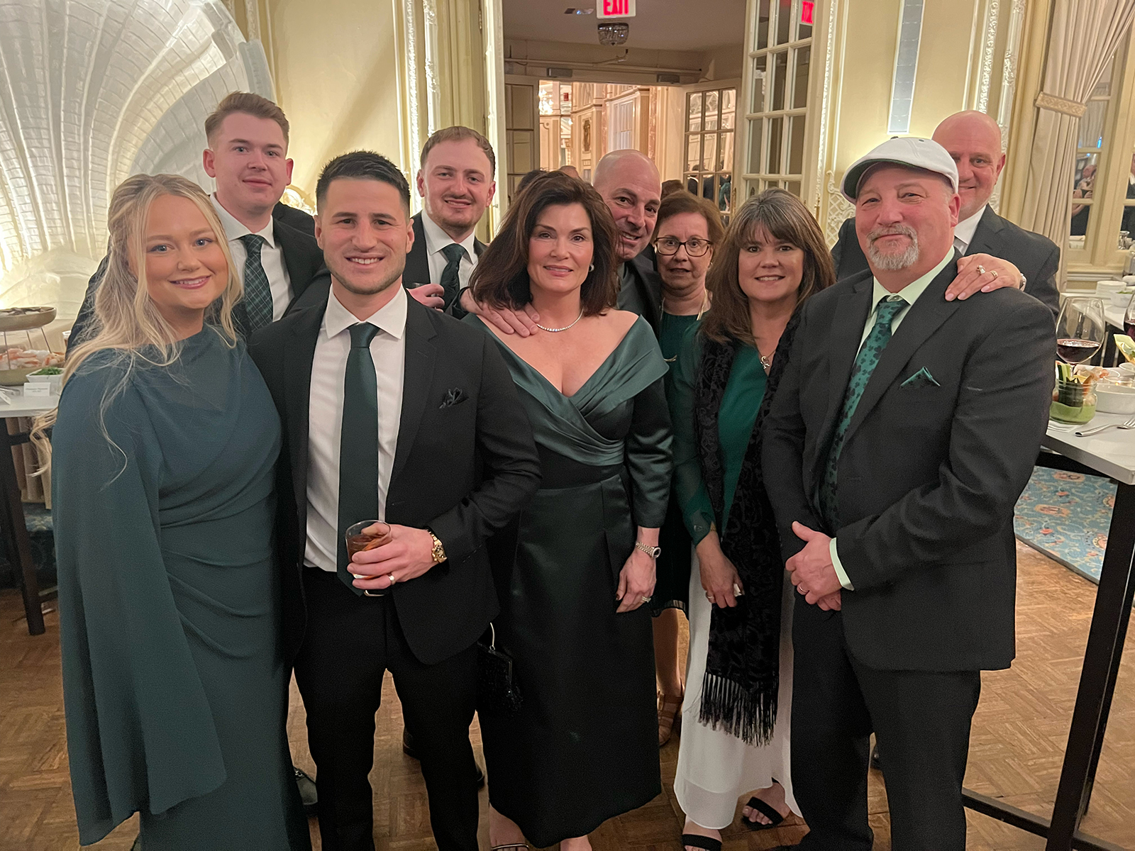 The team from D’Ottavio Farms enjoyed the cocktail hour with Matt Boulanger (right) of Whole Foods.