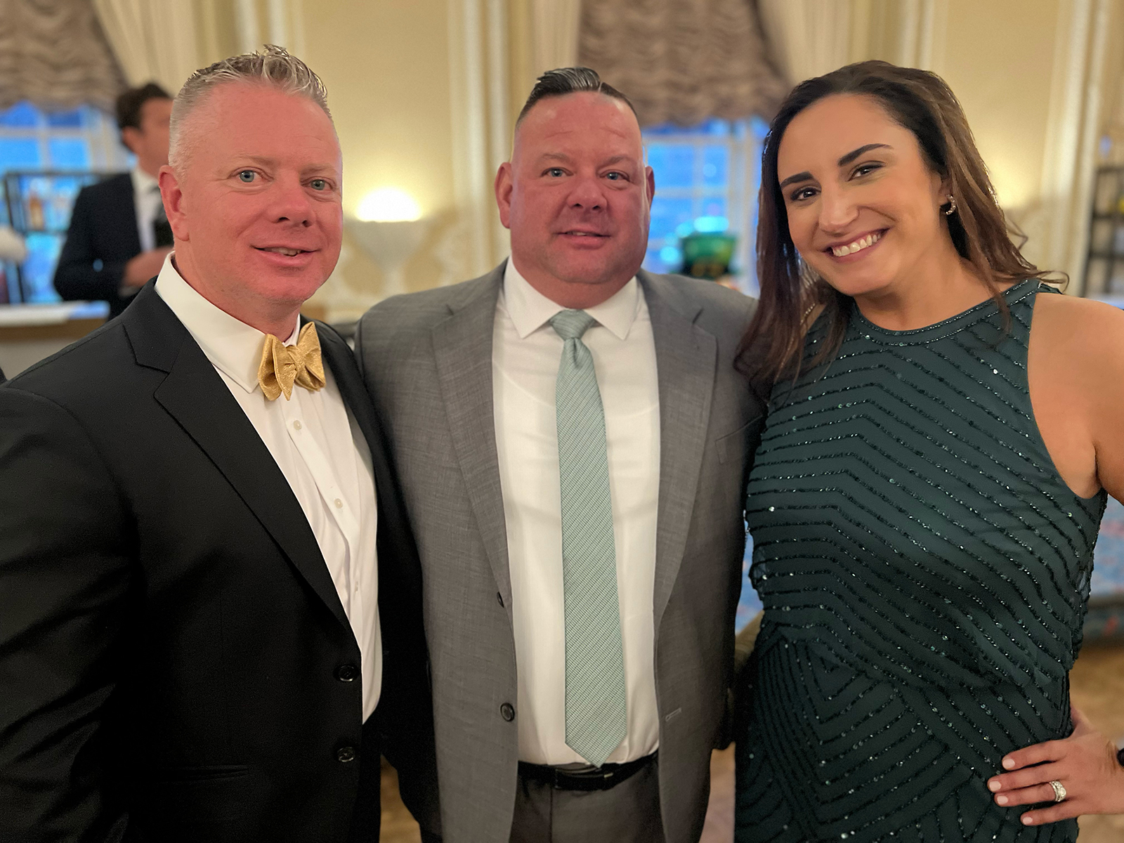 Anthony Sattler of C&S Wholesale, Jamie DiVola of 4M and Raquel Mello of Hapco Farms.