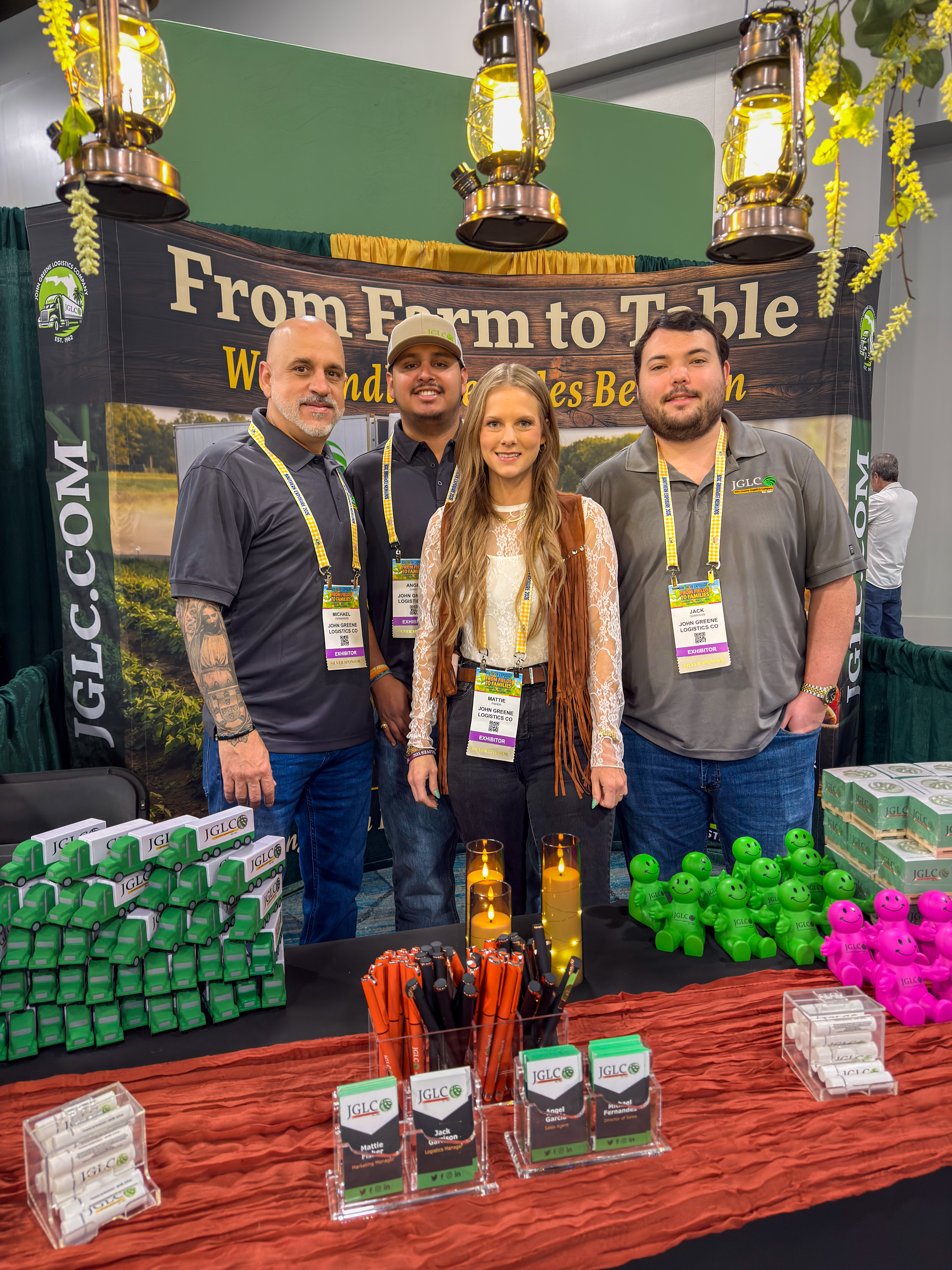 Michael Fernandes, Angel Garcia, Mattie Fisher and Jack Garrison of John Greene Logistics.