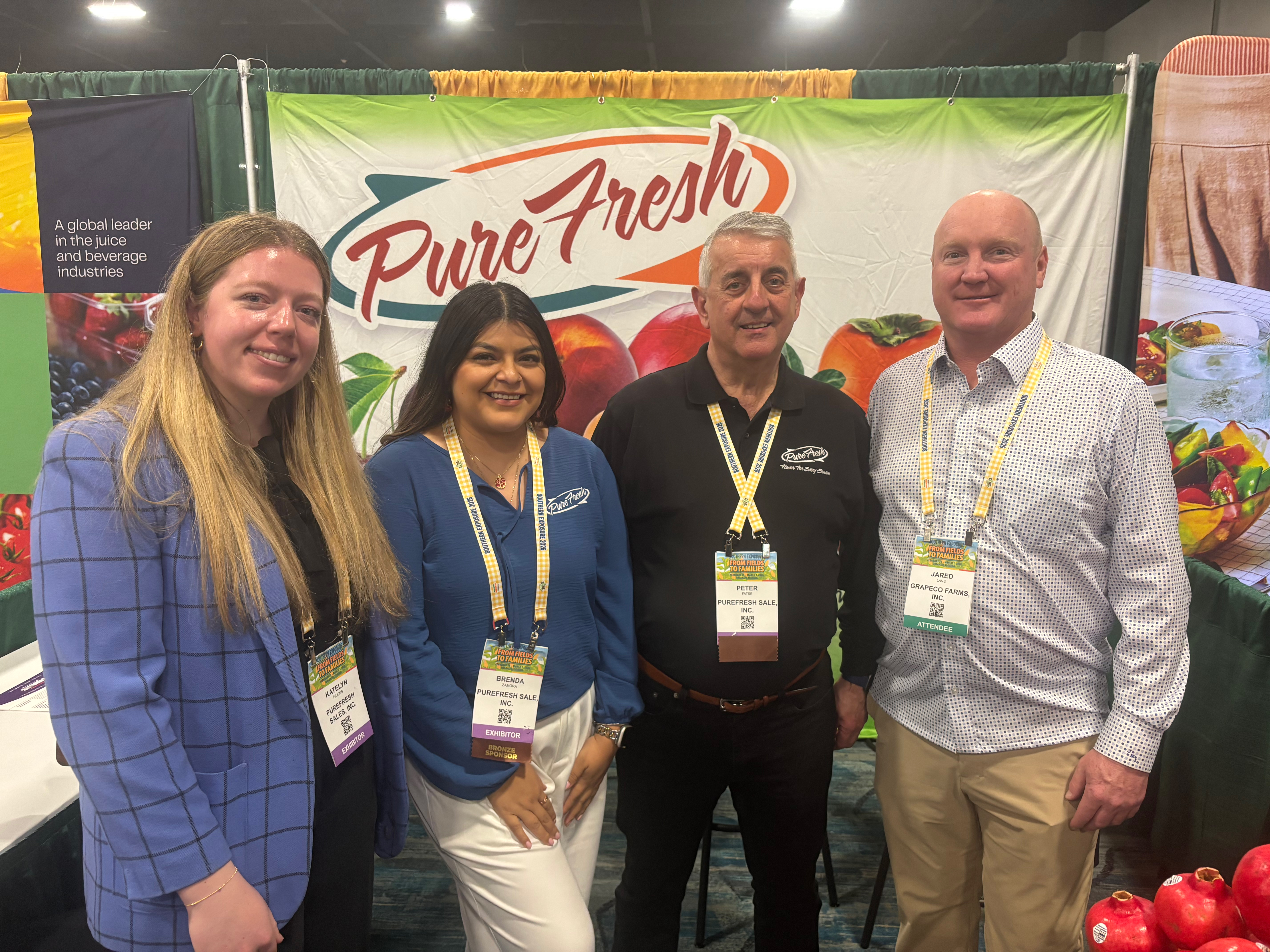Katelyn Filkins, Brenda Zamora, Peter Fatse and Jared Lane of Pure Fresh.