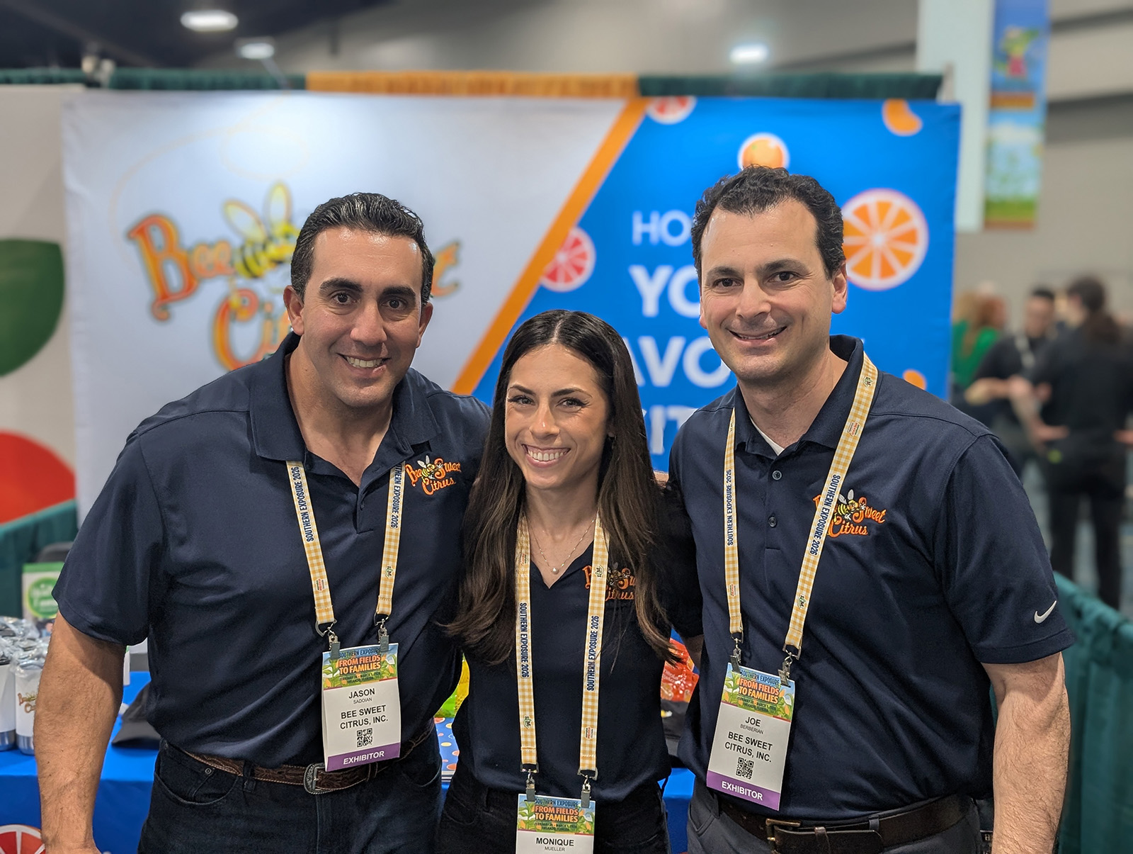 Jason Sadoian, Monique Mueller and Joe Berberian of Bee Sweet Citrus.