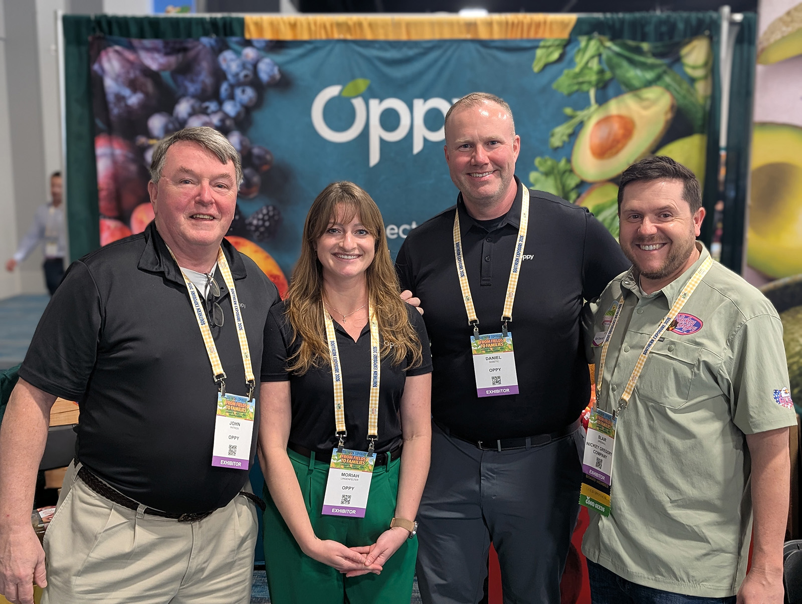 John Patrick, Moriah Lingenfelter and Daniel Sebetic of Oppy with Blair Greenhilll of NIckey Gregory Co.