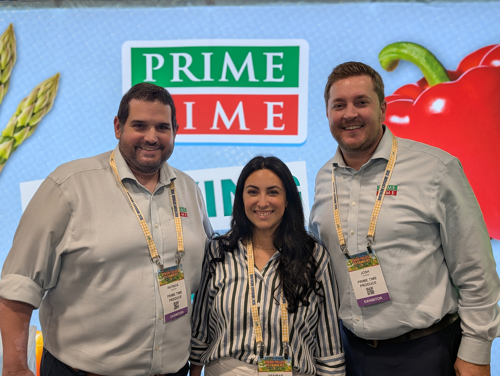 Patrick Cortes, Desirae Perez and Josh Thorne of Prime Time Produce.