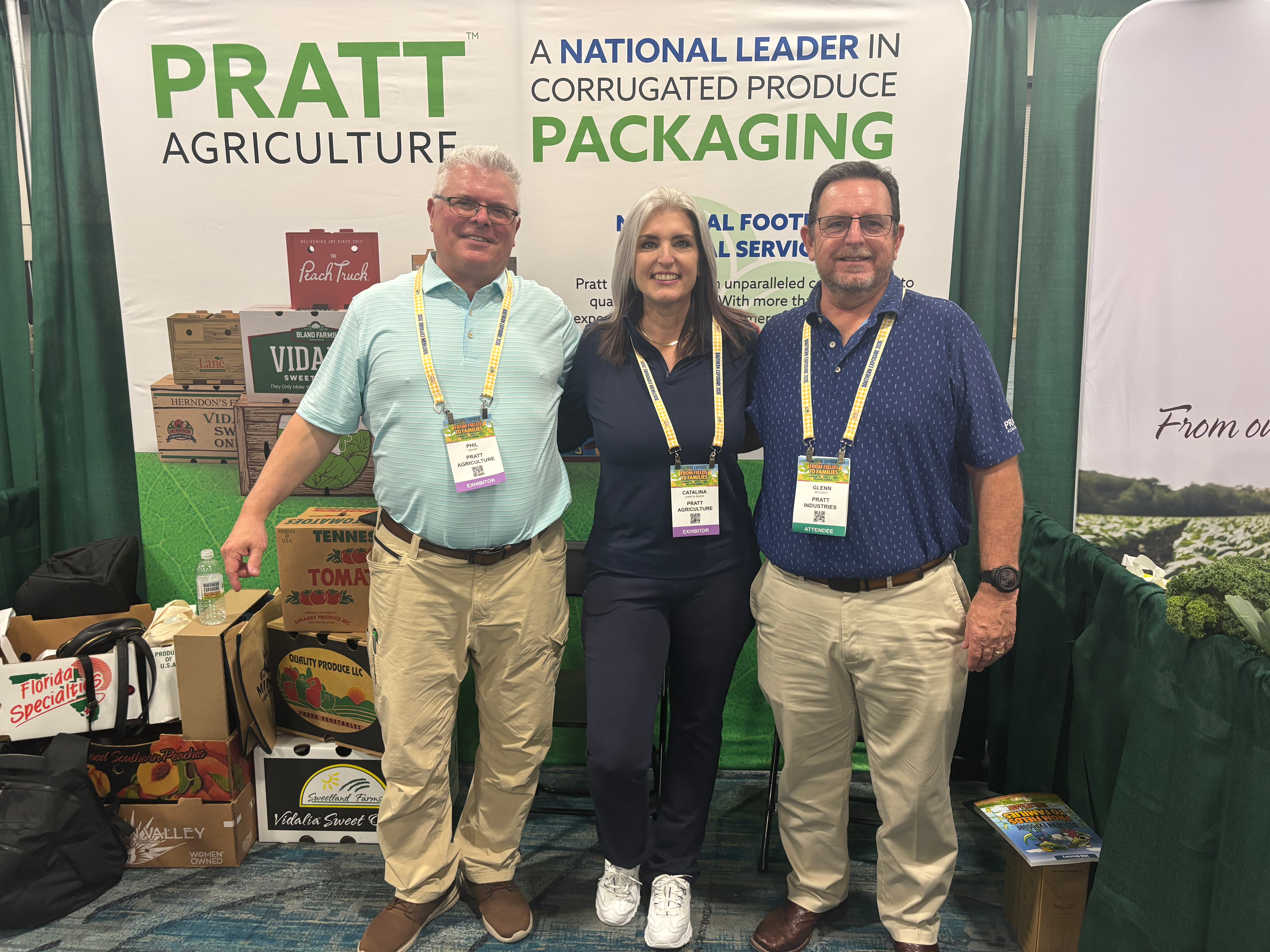 Phil Neary, Catalina Garcia Quick and Glenn McNeely of Pratt Agriculture.