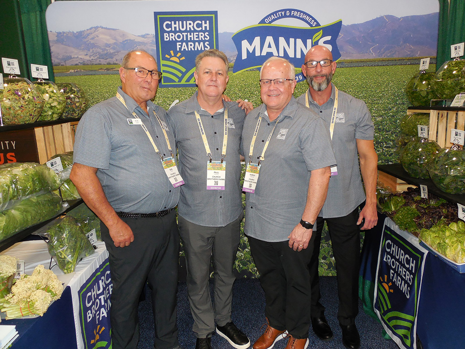 Bob Licker, Paul Grothe, Patrick McErlean and Christopher Lambert of Church Brothers Farm.