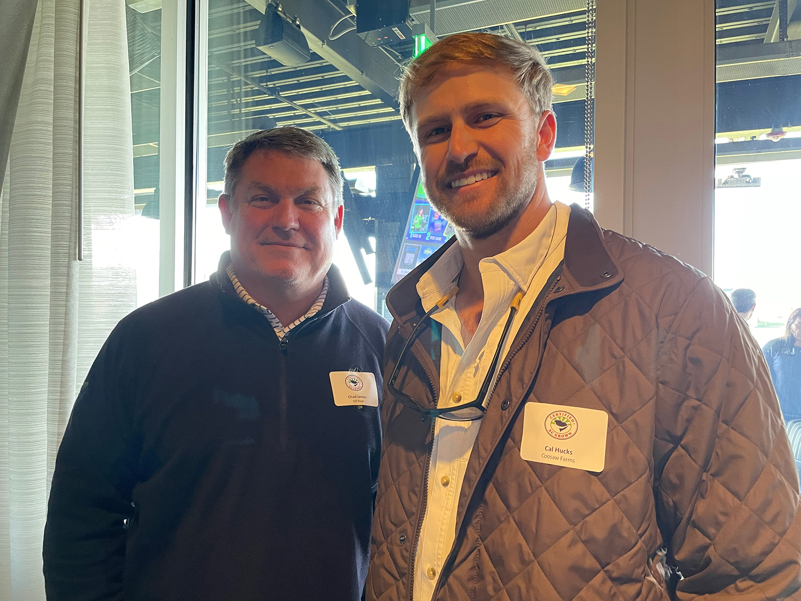 Chad James of WP Rawl and Cal Hucks of Coosaw Farms.