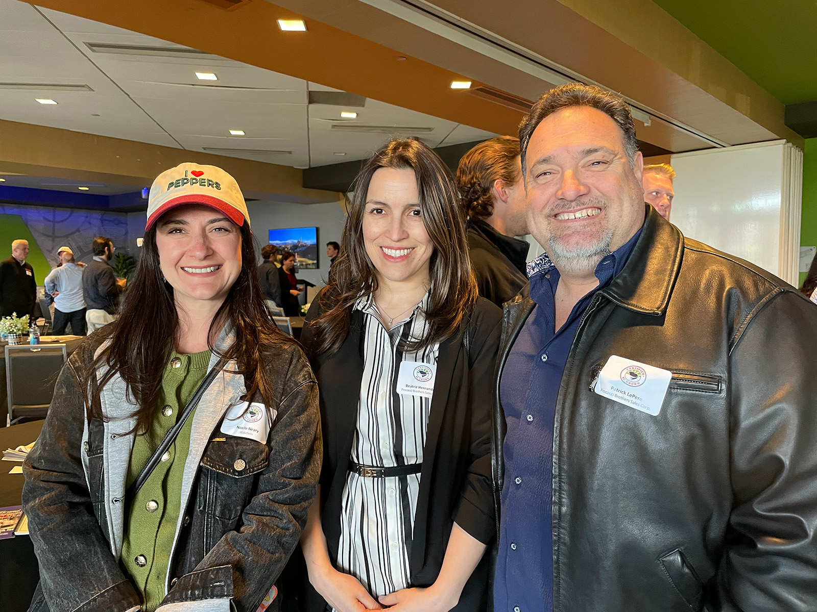 Noelle Neary of Wakefern with Beatriz Hernandez and Patrick LePere of Procacci Bros.