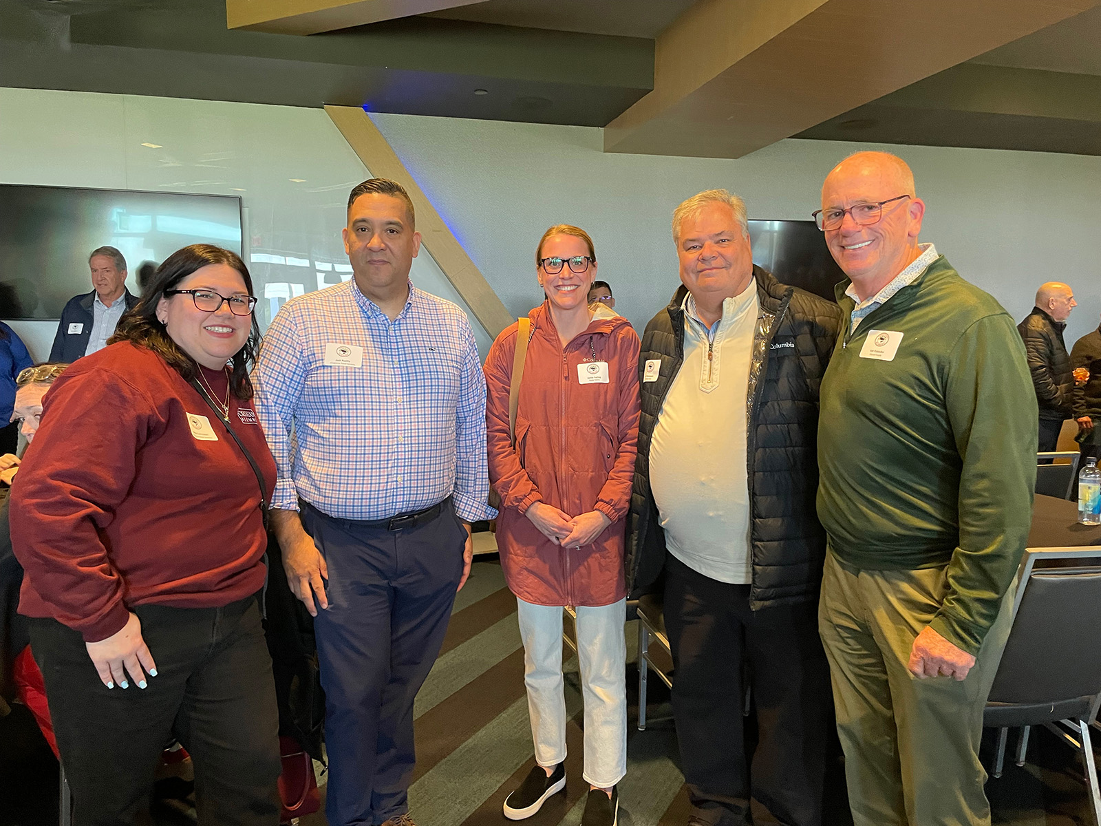 Alexa Conciatori and Josh Padilla of Allegiance Retail Services, Jamie Failing of Taylor Farms, Bob McGowen of Affinity Sales and Joe Kaszuba of House Foods. 