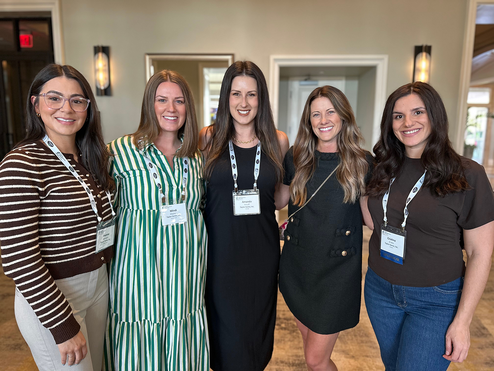 Deanna Gonzales, Mindi Mayhew, Amanda Knauff, Amber Rossi and Cristina Di lelsi of Taylor Farms.