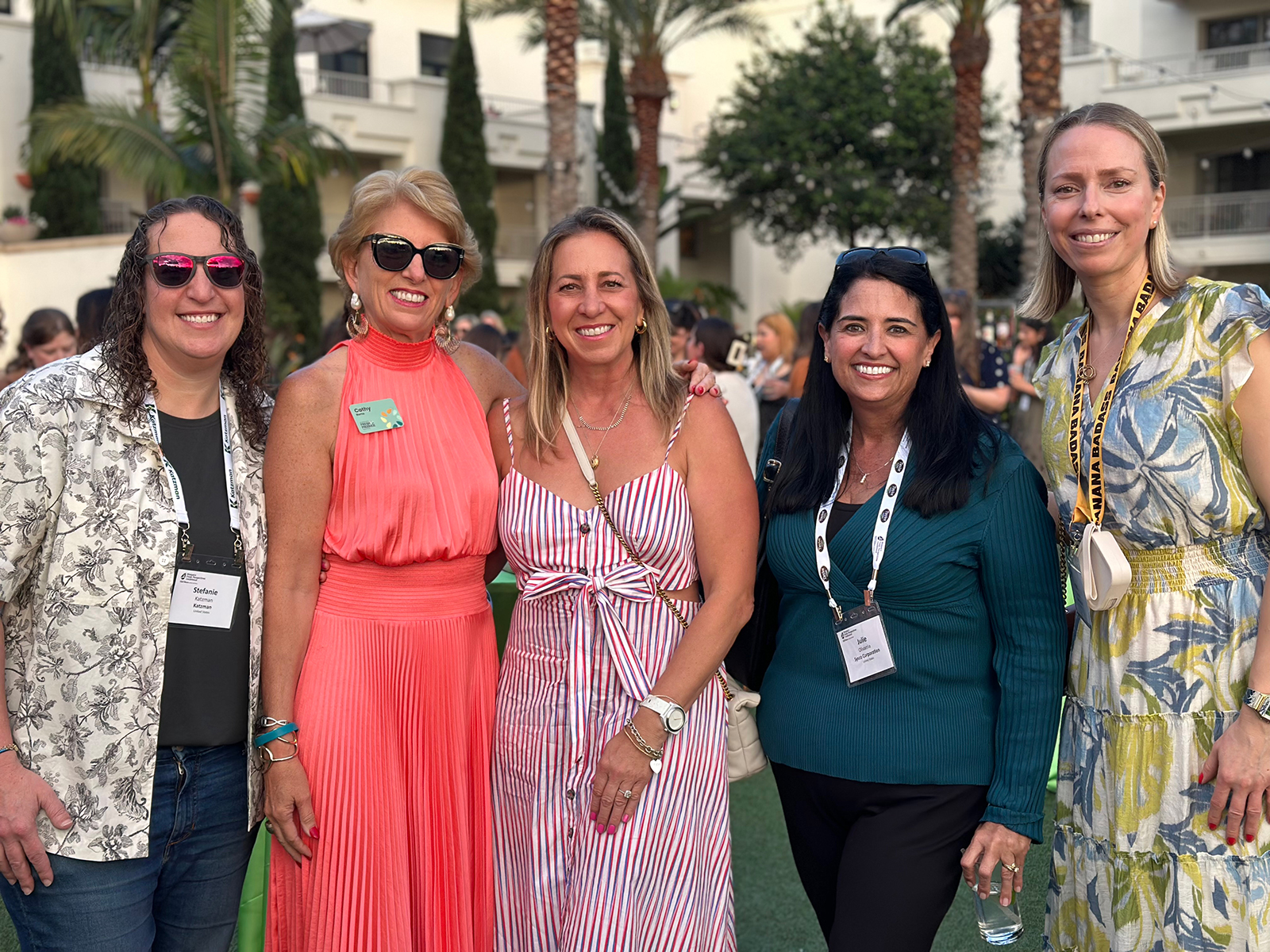 Stefanie Katzman of Katzman, Cathy Burns of IFPA, Jenny Maloney of Bayer  Crop Science, Julie Olivarria of Sysco Corp. and Kim Chackal of Equifruit.