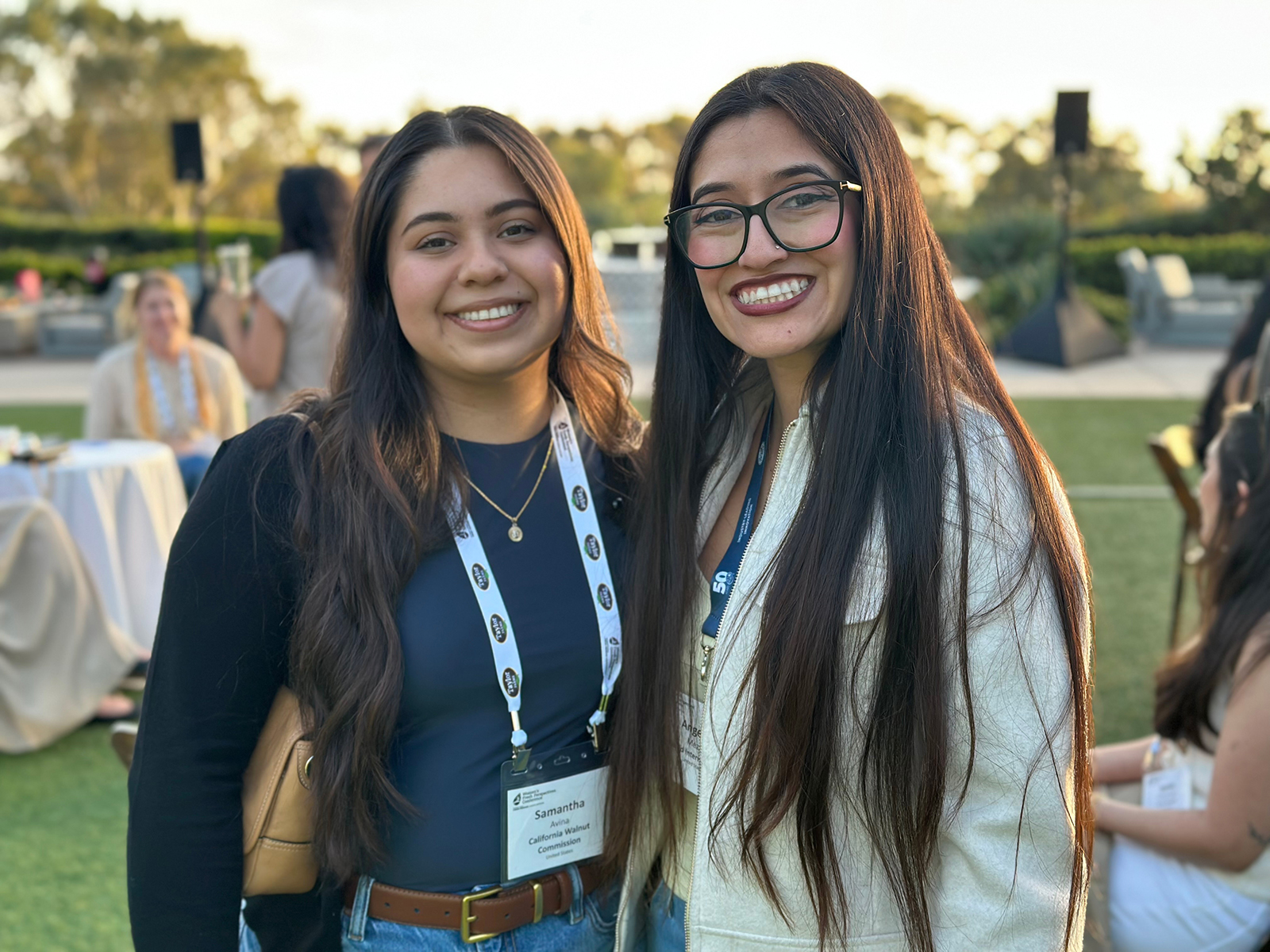 Samantha Avina of California Walnut Commission and Angelica Meza of Sun World.