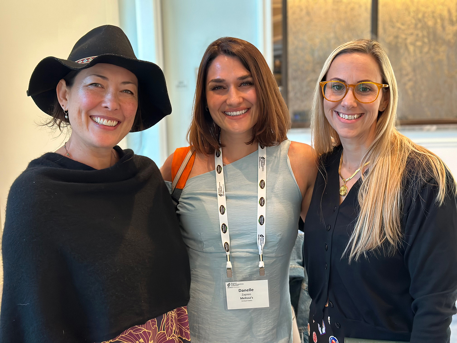 Tamara Gilbert, Danelle Zapien and Michelle Crow of Melissa’s.