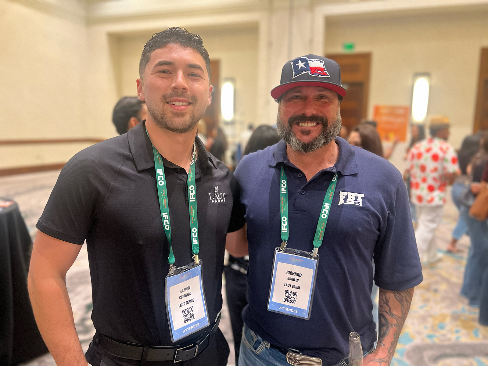 Ramon Carriedo and Richard Binkley of Laut Farms.