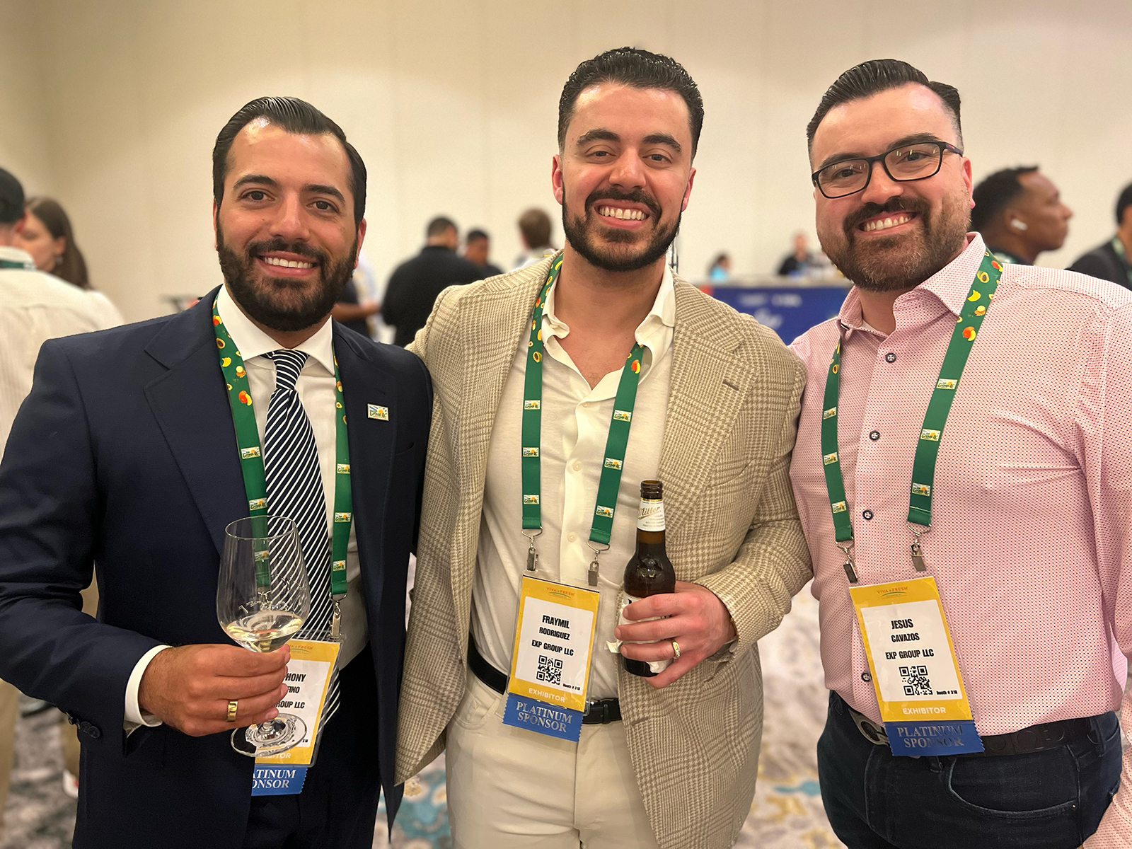 Anthony Serafino, Fraymil Rodriguez and Jesus Cavazos of Exp. Group.
