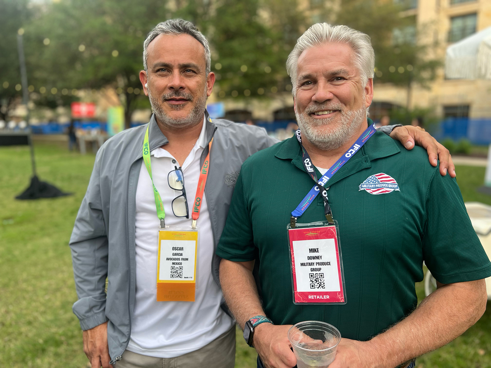 Oscar Garcia of AFM with Mike Downey of Military Produce Group.