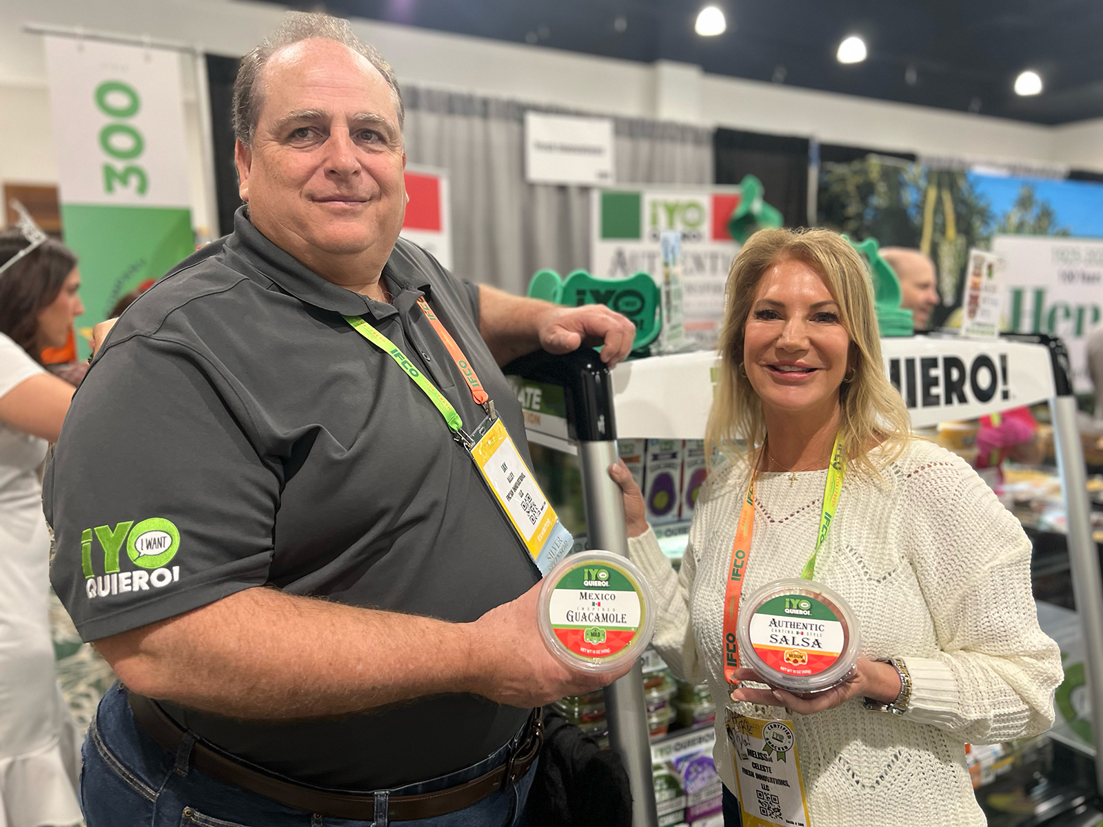 Jay Alley and Melissa Celeste promoted the Yo Quiero! line at the Viva Fresh Expo.