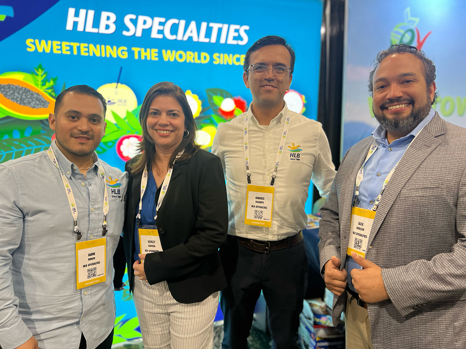 At the HLB Specialties booth were Jaime Minor, Marilyn Suarez, Andres Ocampo and Jack Jackson.