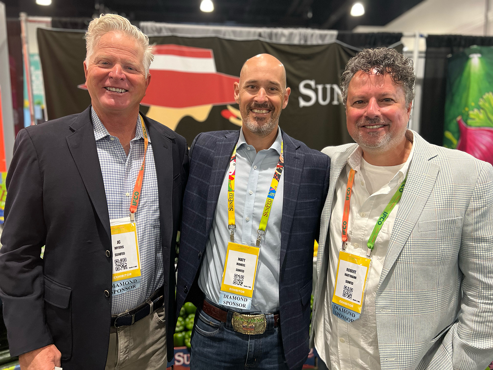 JC Myers, Matt Mandel and Robert Hartmann promoted SunFed’s line of products at the Viva Fresh Expo.