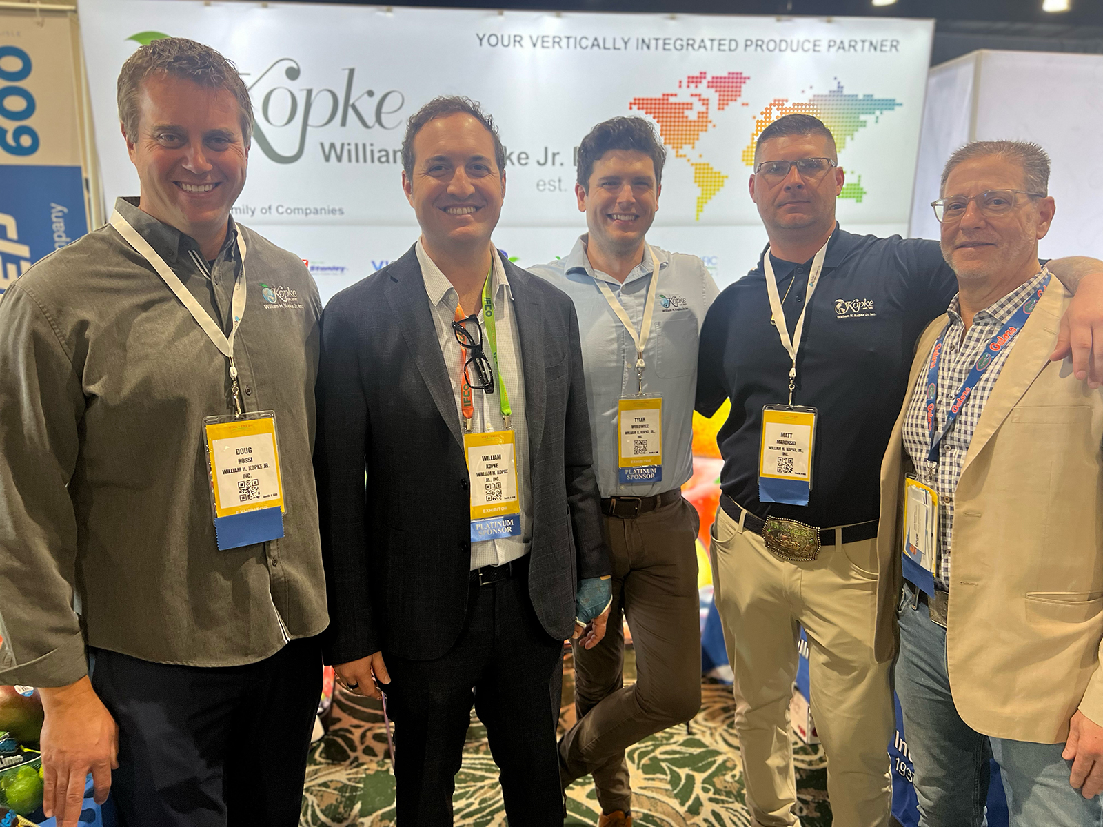 At the William H. Kopke booth were Doug Rossi, William Kopke, Tyler Wolowicz, Matt Moronski and Ronnie Cohen.