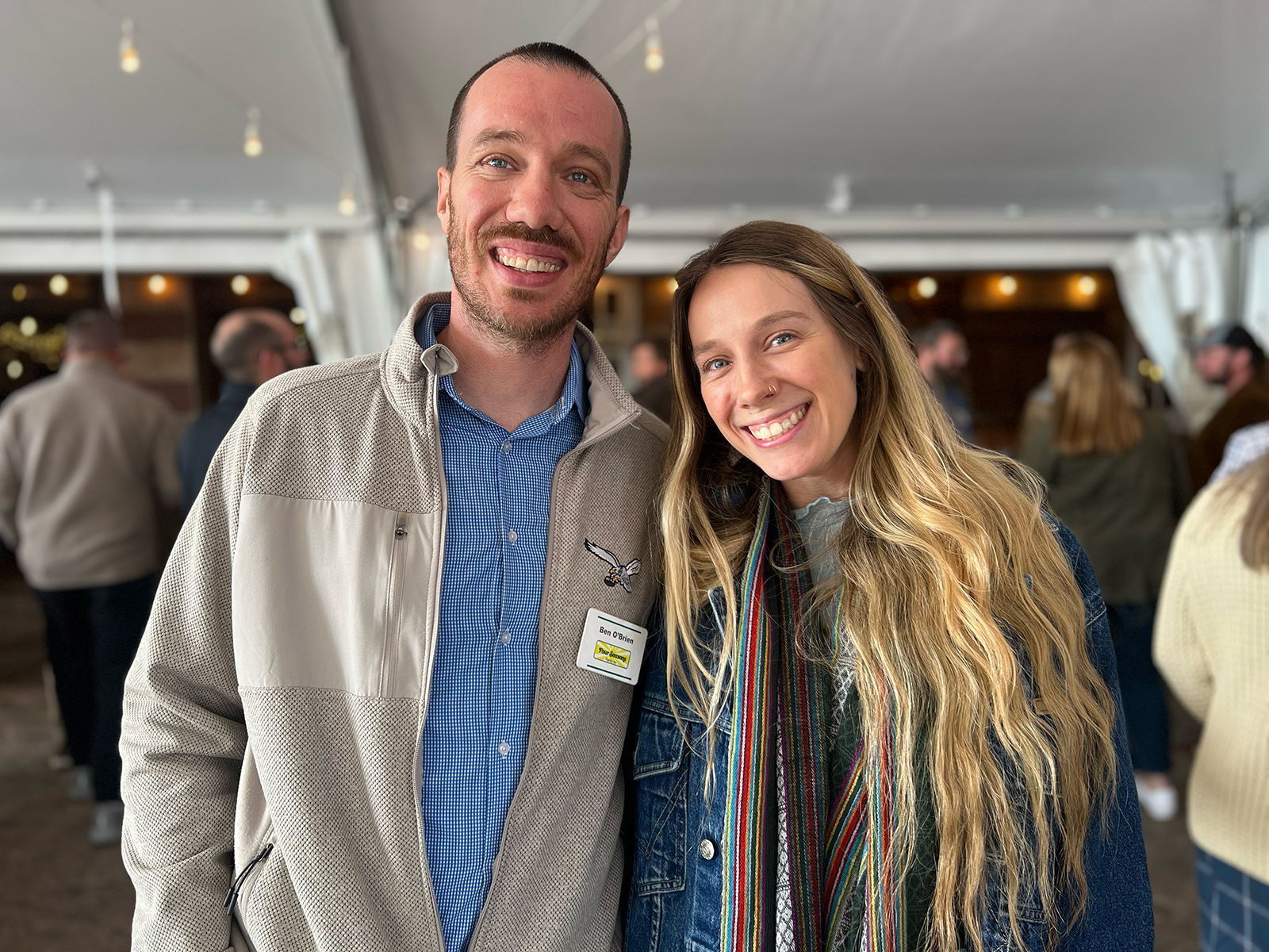 Ben O’Brien of Four Seasons with Christina Allex of Equal Exchange.