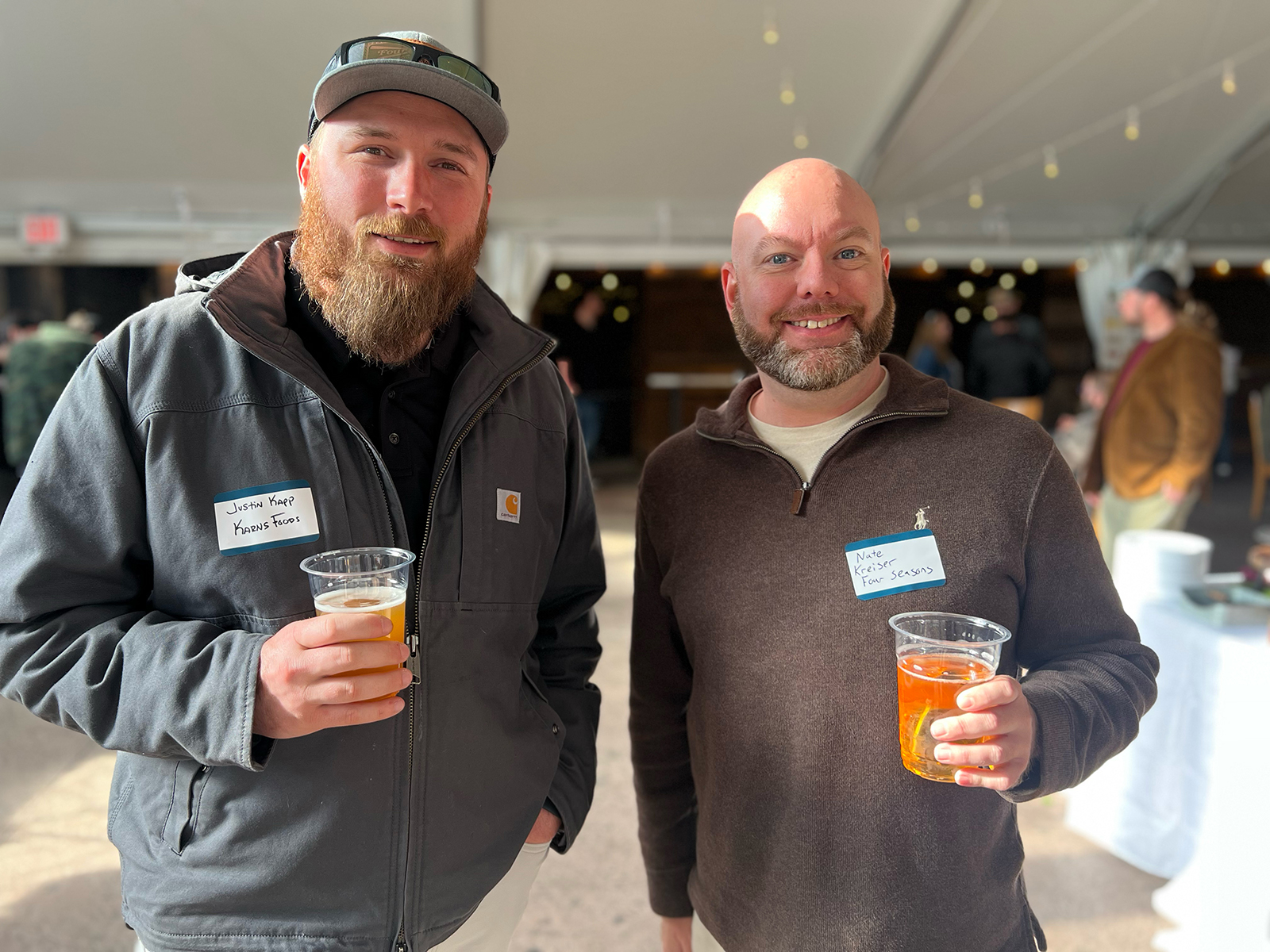 Justin Kapp of Karns Foods and Nate Kreiser of Four Seasons.