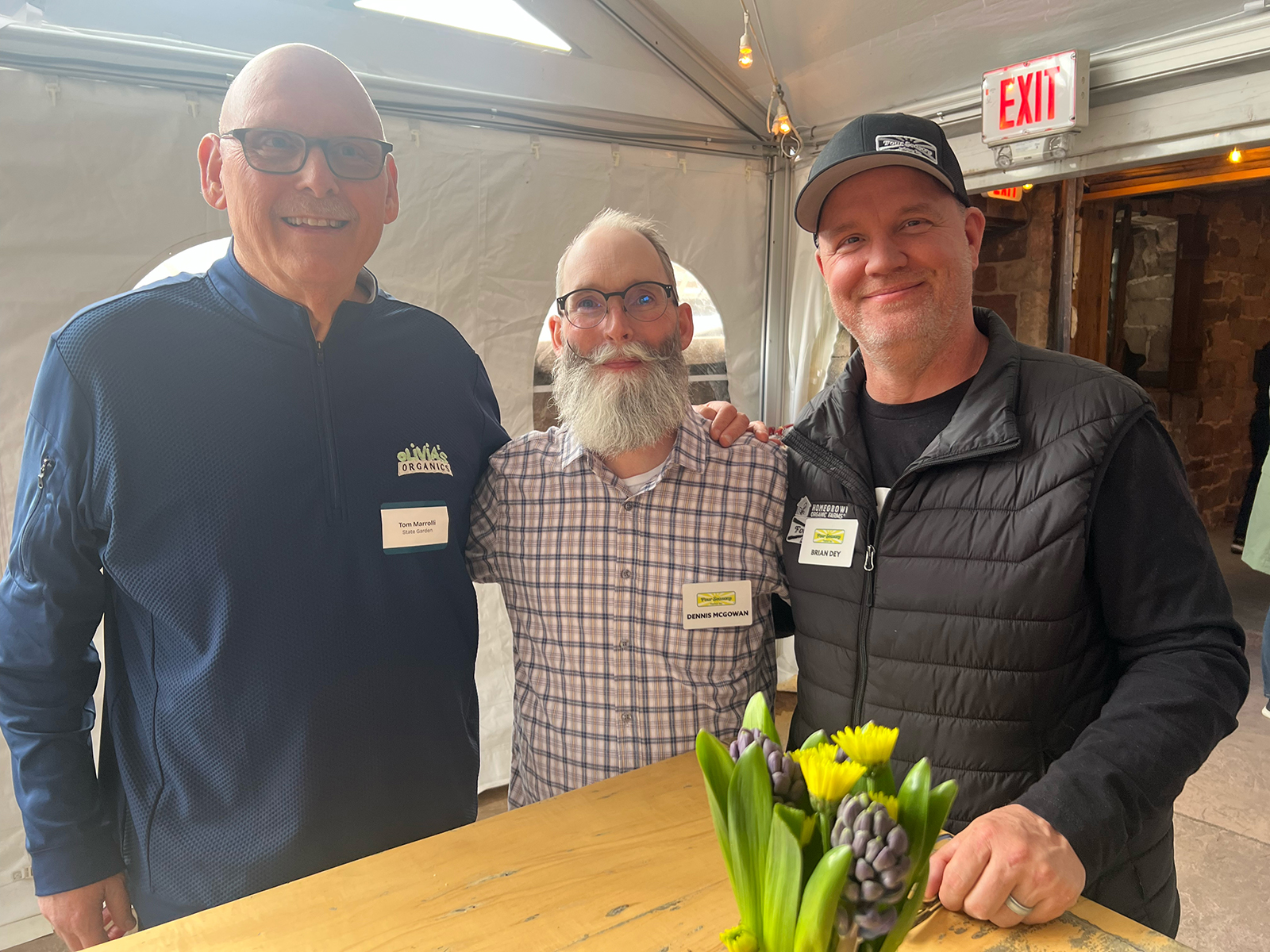 Tom Marrolli of State Garden with Dennis McGowan and Brian Dey of Four Seasons.