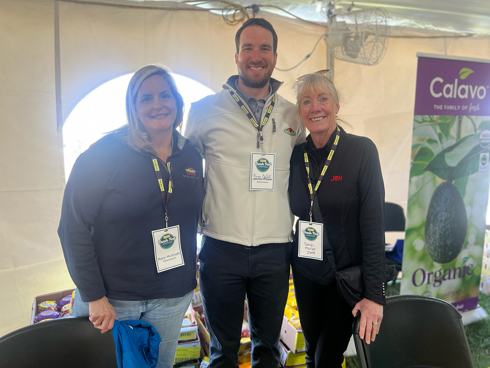 Mary McGrath and Ryan Colli of NatureSweet and Sandi Muller of JOH.