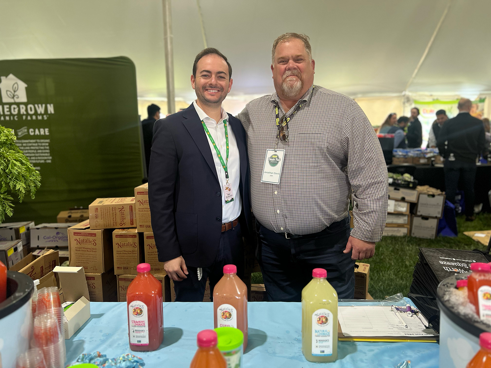 Max Dickstein of Natalie’s with Jonathan Davis of JOH.