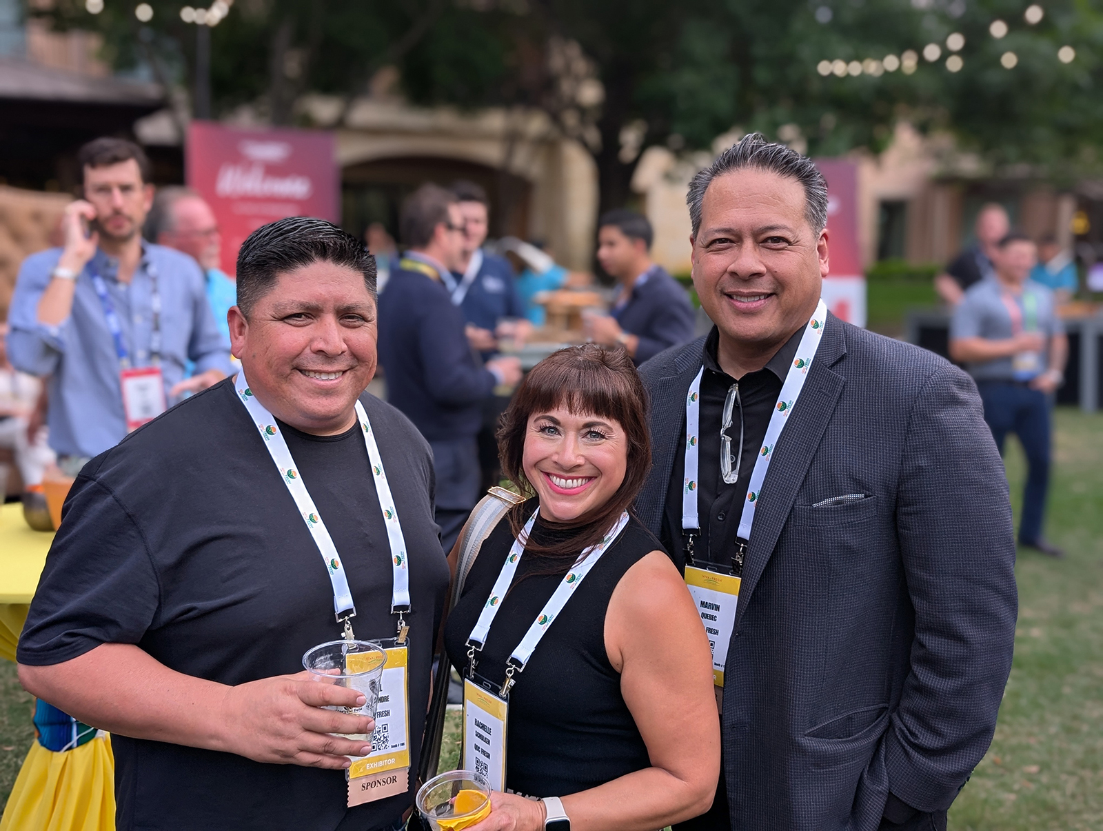 Sal Alejandre, Rachelle Schulken and Marvin Quebec of QDC Fresh.