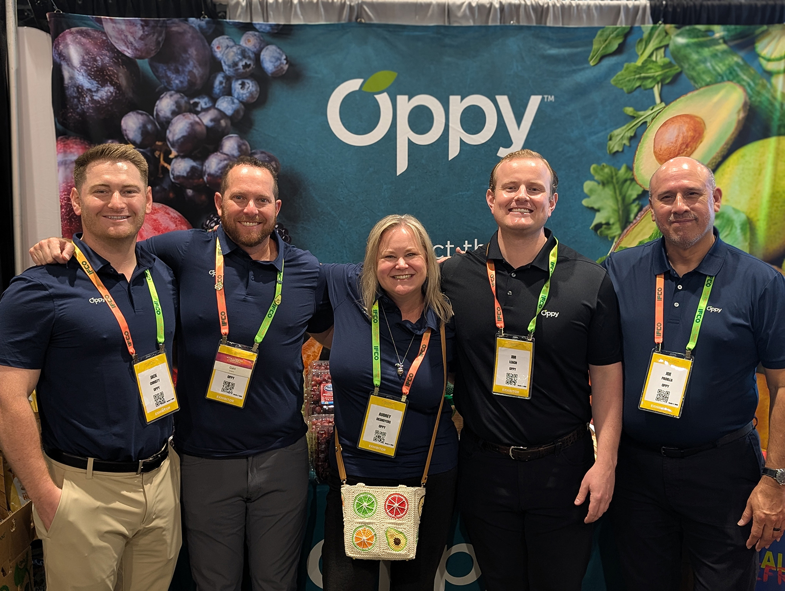 Jack Christy, Gahl Crane, Audrey Desnoyers, Jim Leach and Joe Padilla of Oppy.