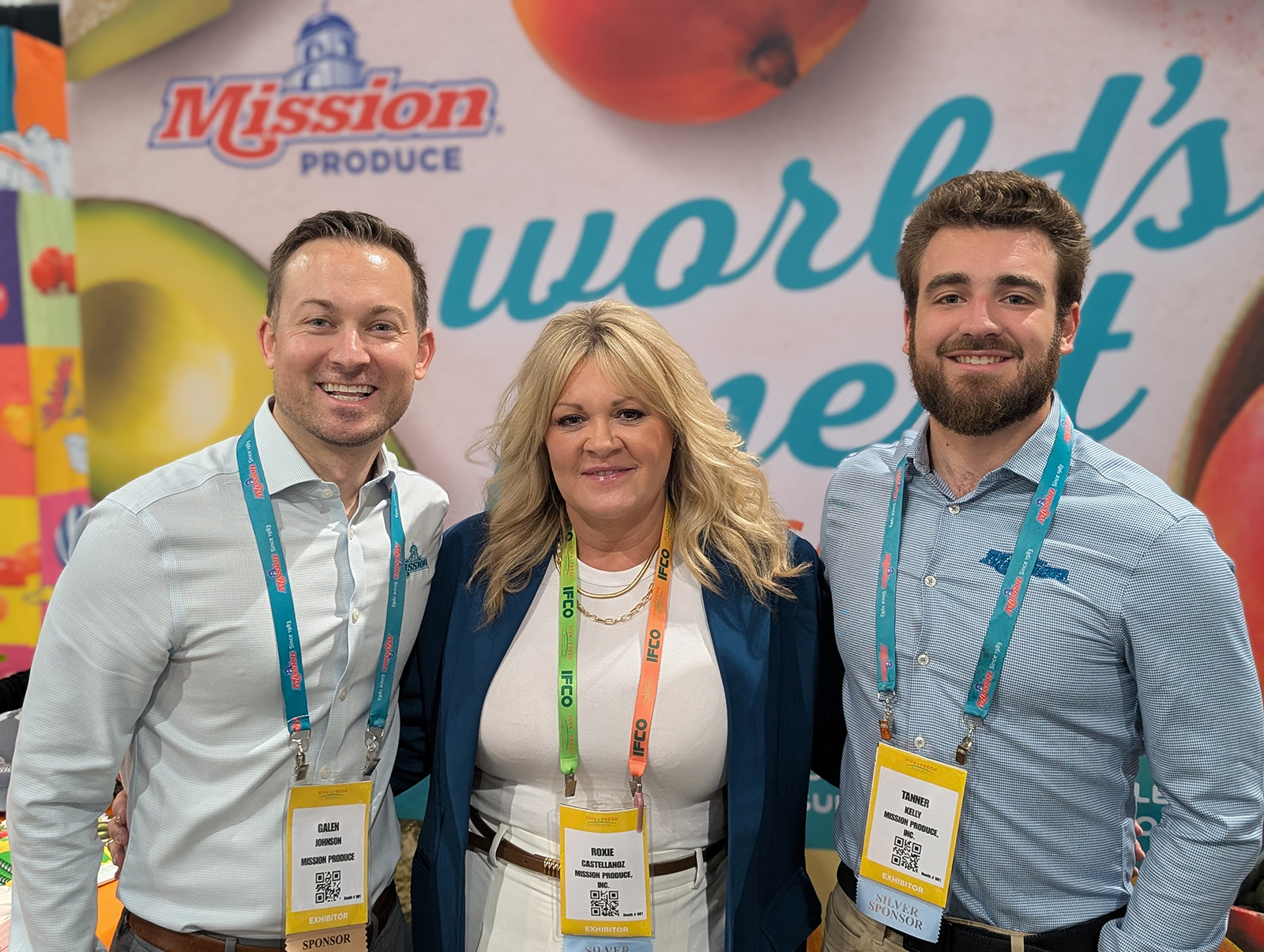 Galen Johnson, Roxie Castellanoz and Tanner Kelly of Mission Produce.