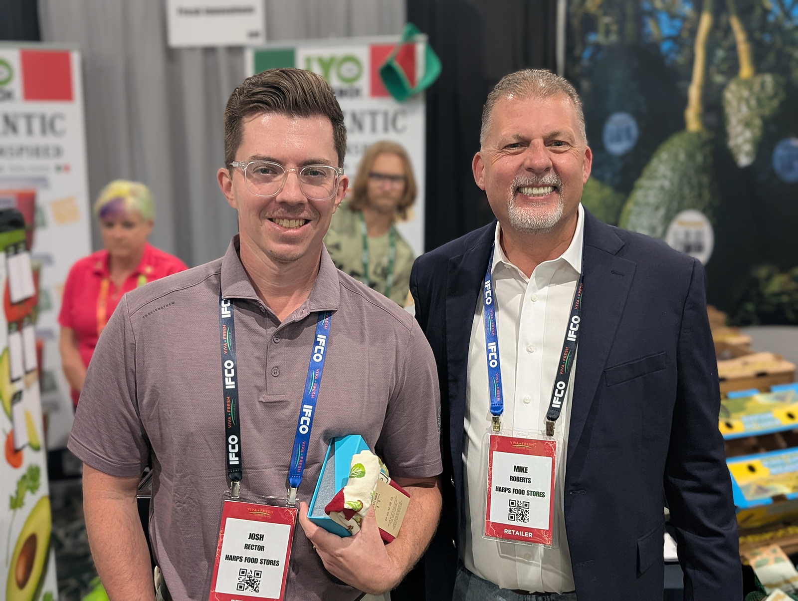 Josh Rector and Mike Roberts of Harps Food Stores.