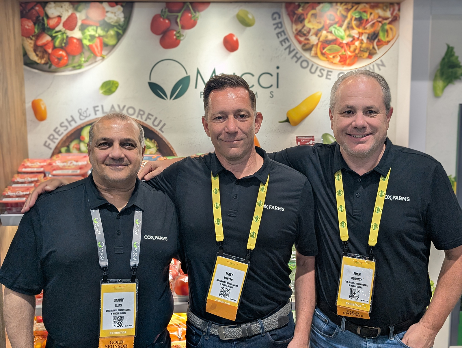 Danny Elias, Matt Dinitto and Evan Dobratz of Mucci Farms.