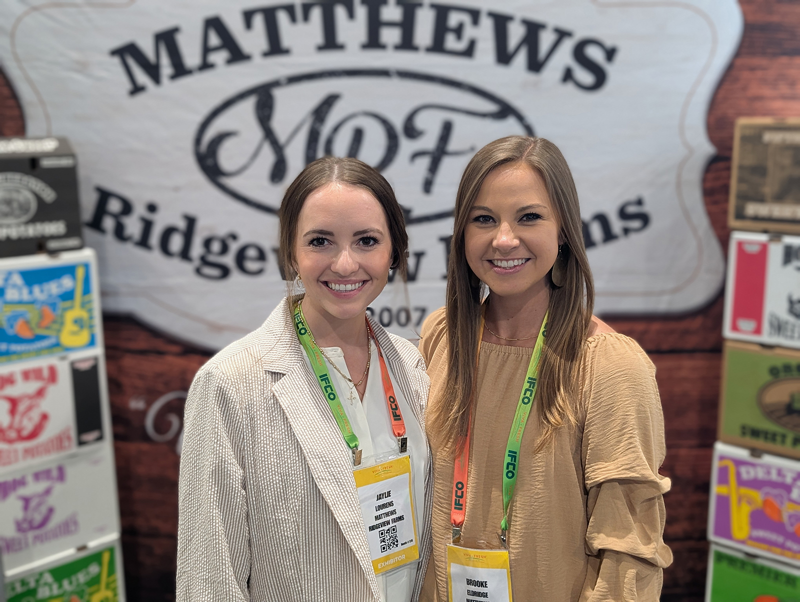 Jaylie Lourens and Brooke Eldridge of Matthews Ridgeview Farms.