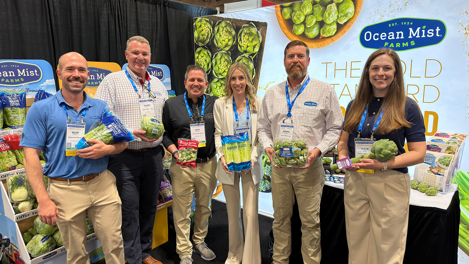 Glen Alameda, Chris Drew, Jeff Hutterer, Rebecca Rotter Trebino, Brian Hawes and Kate Burr of Ocean Mist Farms.