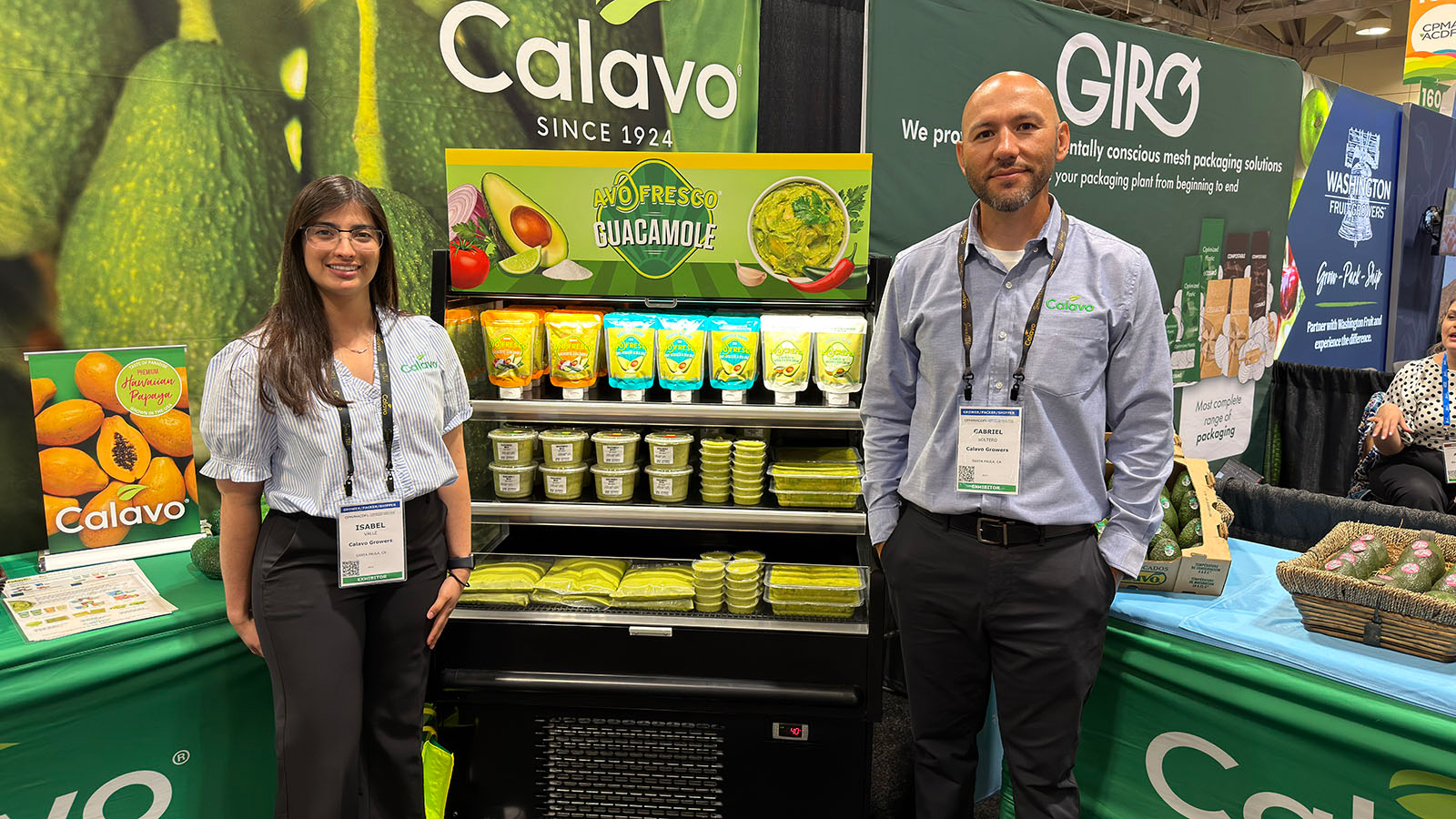 Isabel Valle and Gabriel Soltero of Calavo Growers.