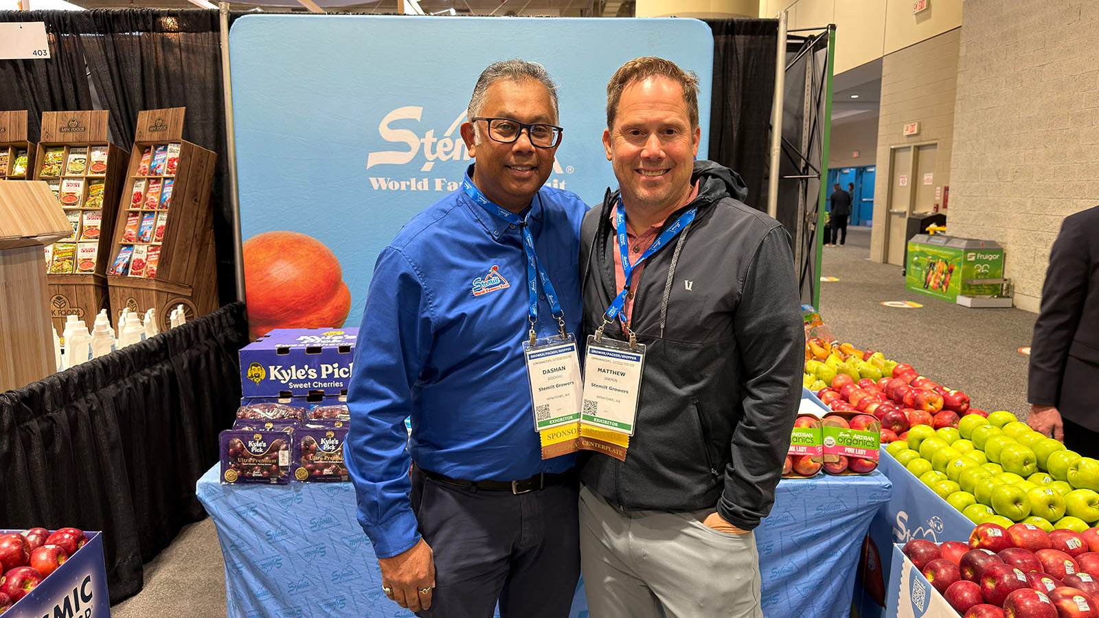 Dashan Dookhu and Matthew Jarmin of Stemilt Growers.