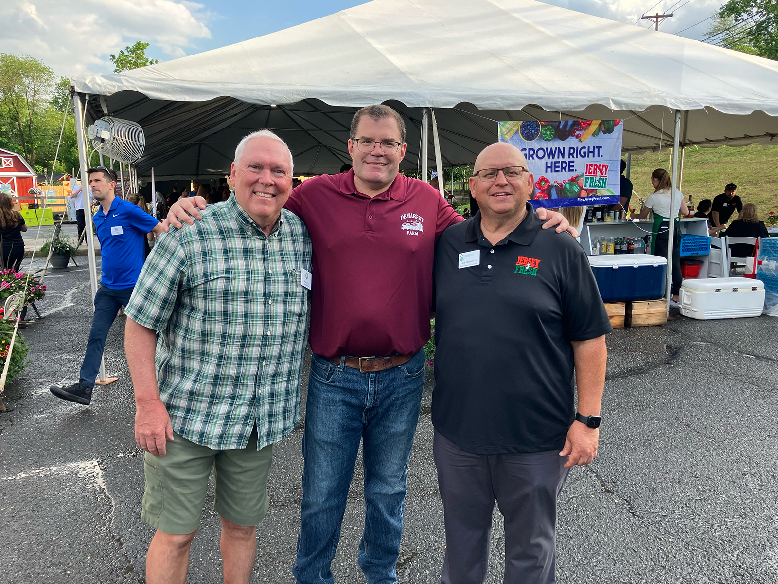 Al Murray of the New Jersey Agricultural Society, Jason Degise of Demarest Farms and Joe Atchison III of NJDA. 