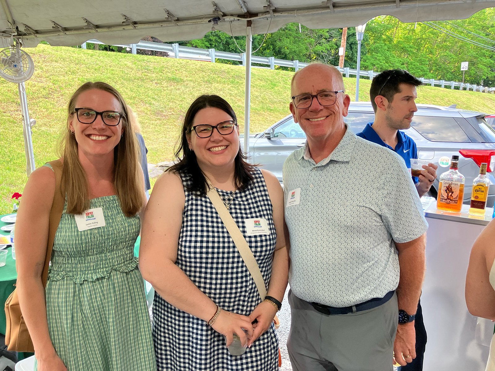 Jamie Failing of Taylor Farms, Alexa Conciatori of Allegiance Retail Services and Joseph Kaszuba of House Foods. 