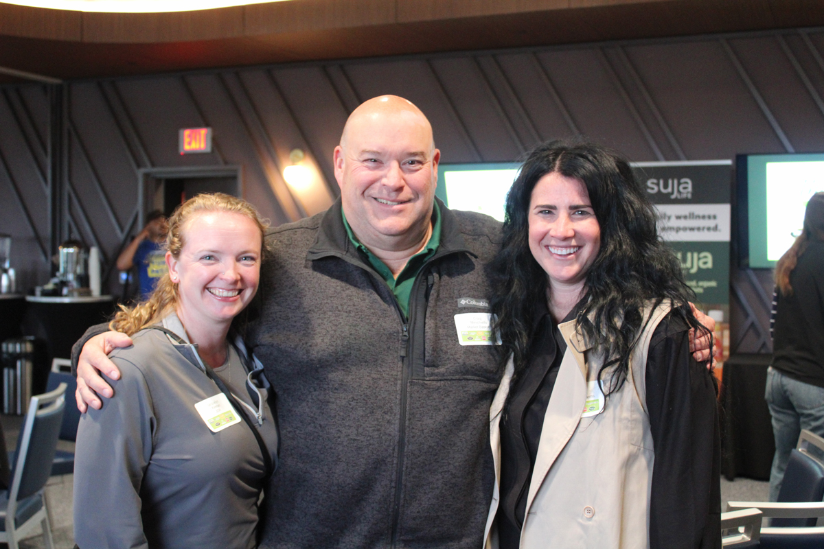 Jacquelyn Keenan of JOH, Craig Minichiello of Market Basket and NEPC's second vice president, and Corinne Barry of Little Leaf Farms and NEPC director.