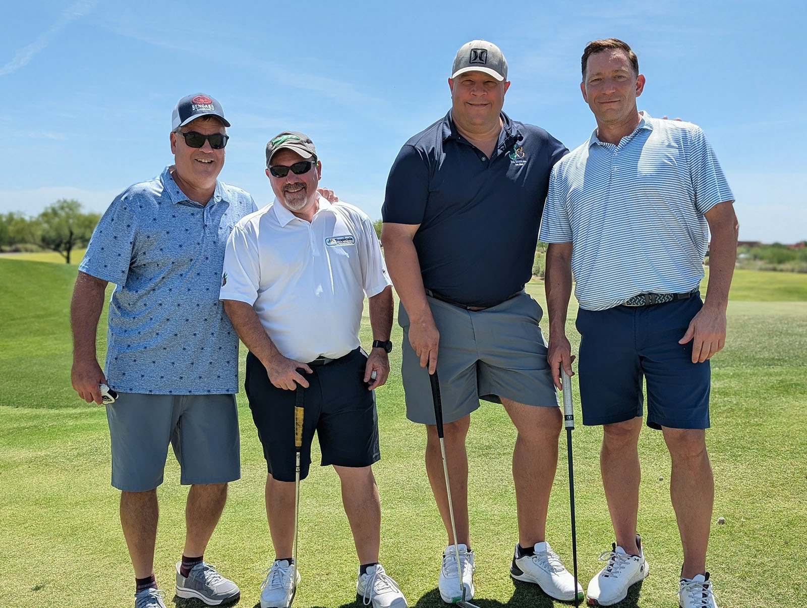 Steve Koran of Bengard Ranch, Luis Vega and Tom Coufal of J&C Tropicals and Matt DiNitto of BrightFarms.