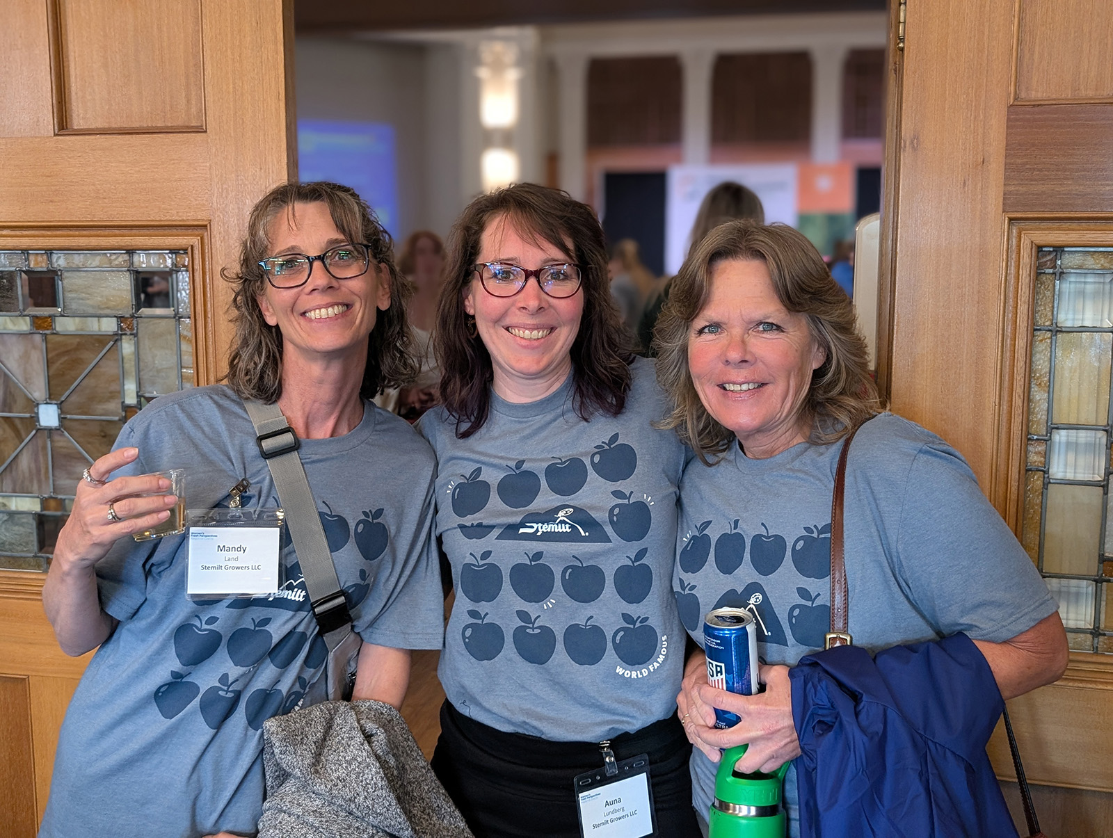 Mandy Land, Auna Lundberg and Tina Sarmiento of Stemilt Growers.
